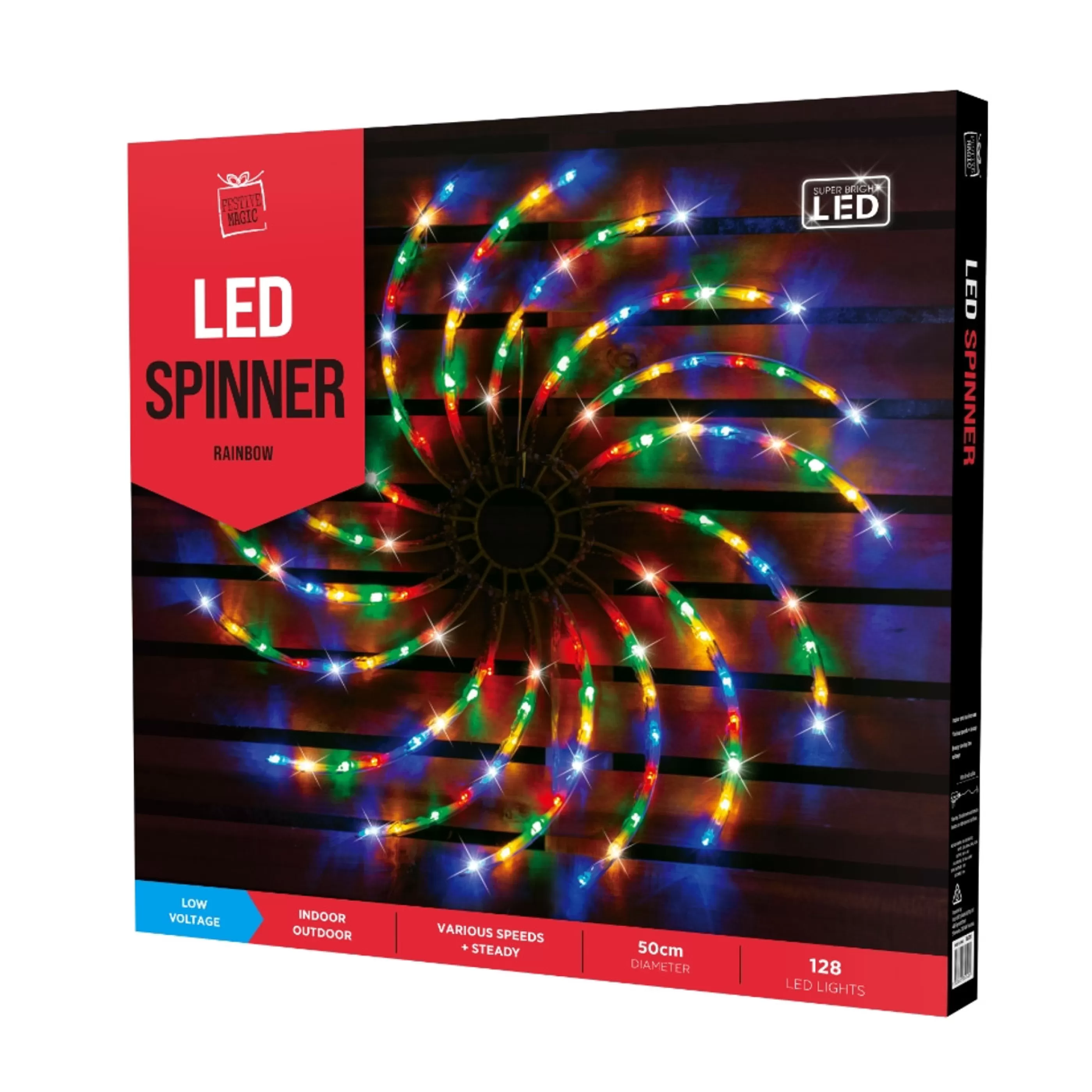 Store * 128 Led Multi Colour Spinner Light - 50Cm