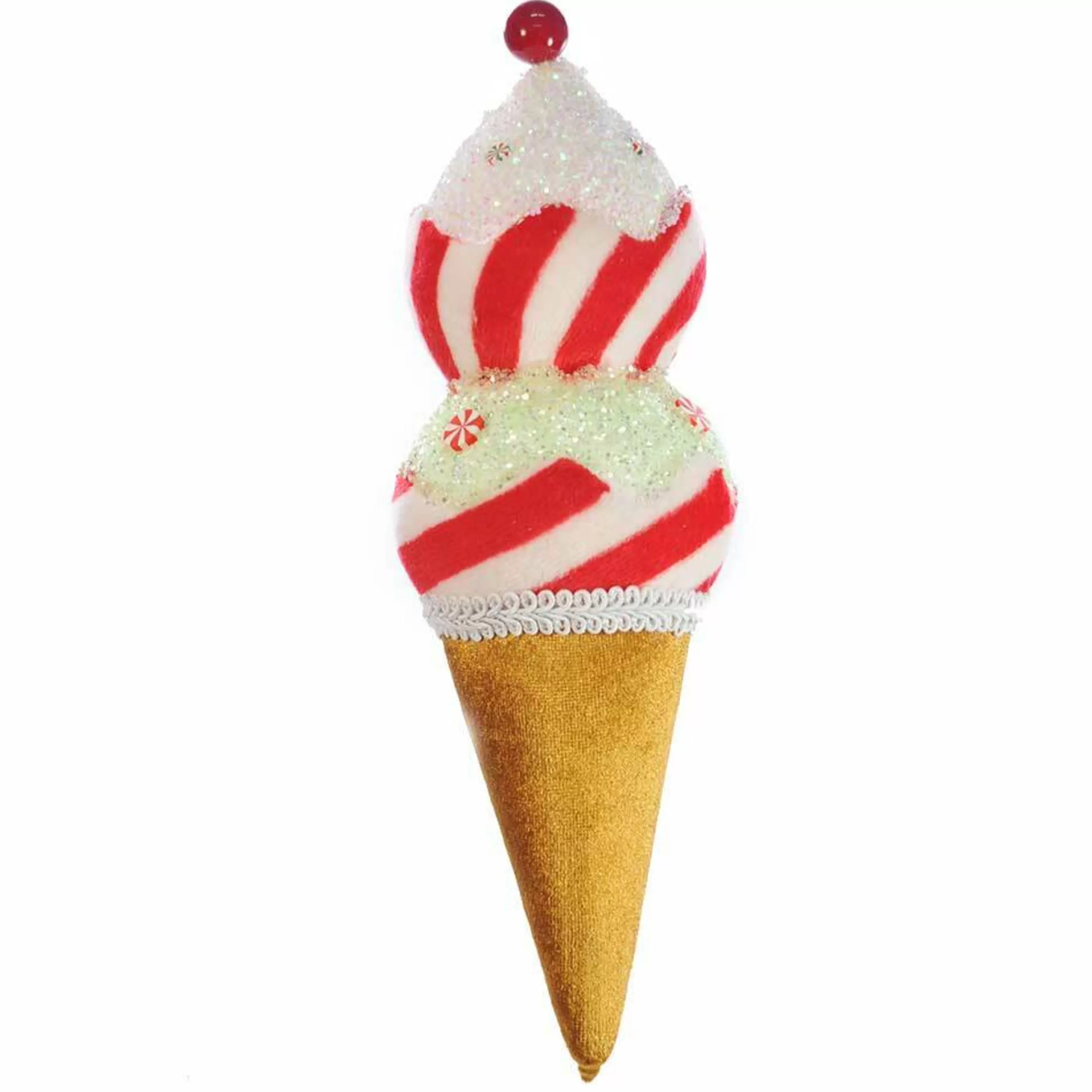 * Table Top Decorations | 2 Scoop Red And White Icecream - 24Cm