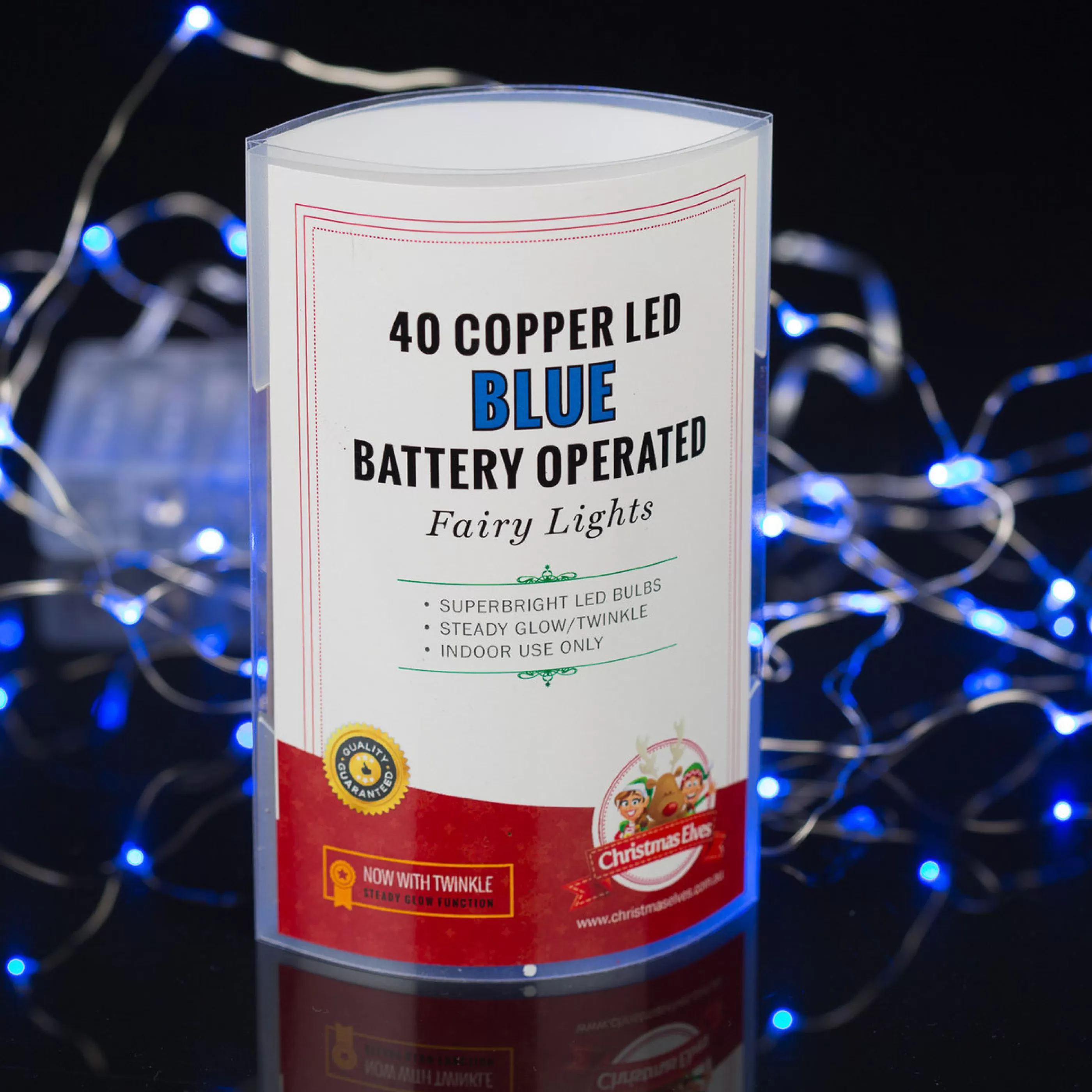 Store * 40Pc Copper Wire Battery Fairy Lights - Blue