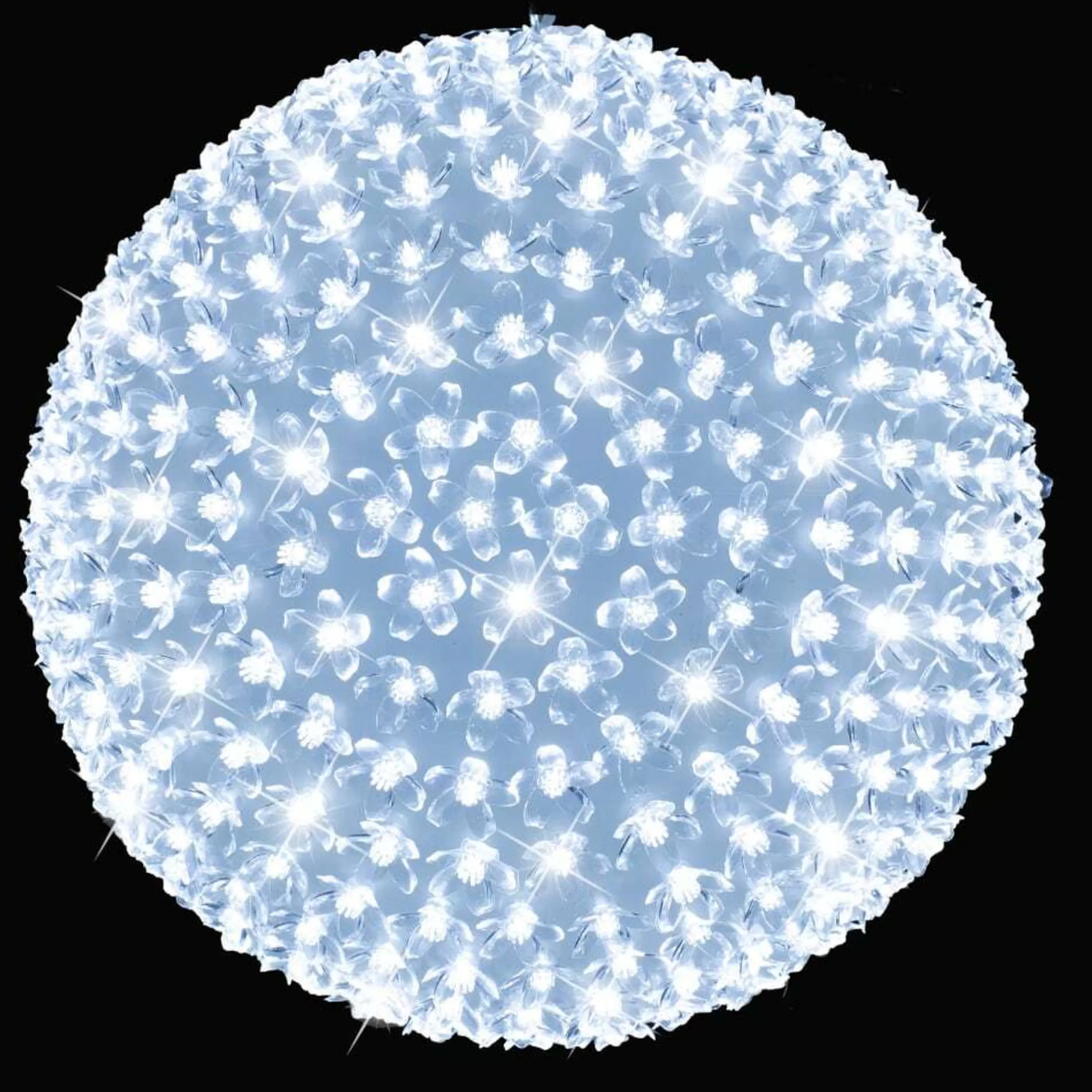 Clearance * 500 Led Petal Ball Flash White - 32Cm