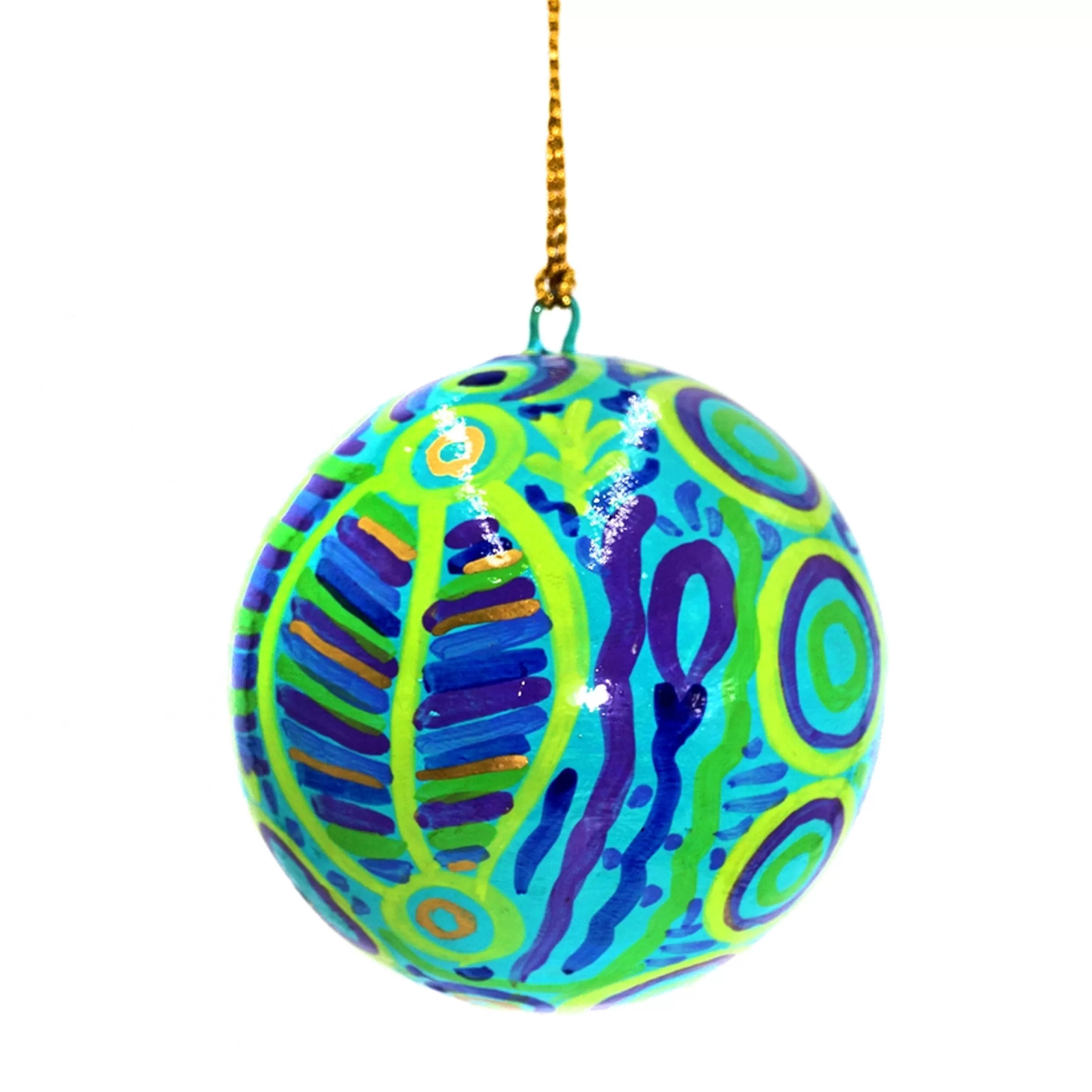 * Hanging Christmas Baubles | Aboriginal Christmas Bauble (Cva748) - 7.6Cm