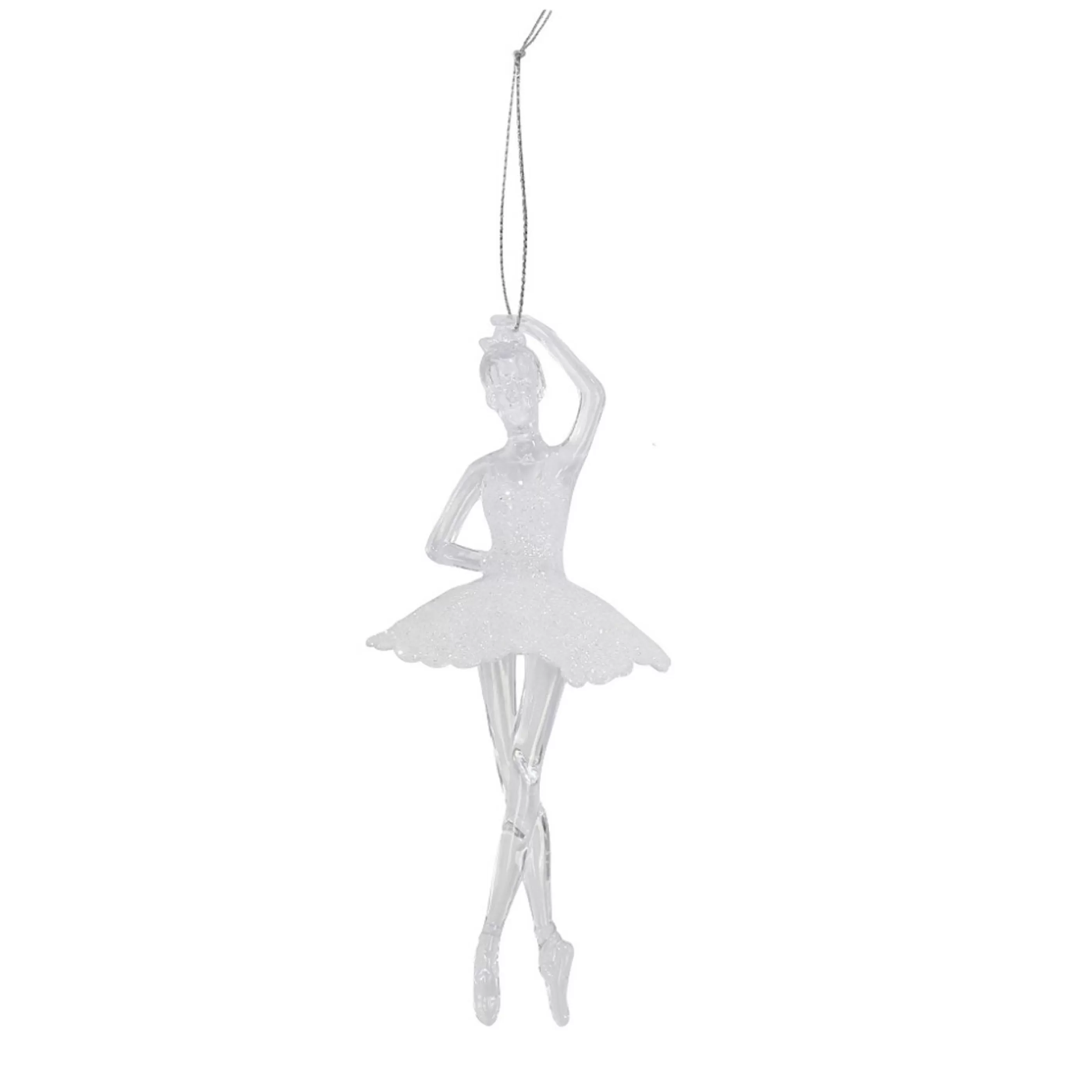 * Hanging Christmas Ornaments | Acrylic Glitter Ballerina (3 Colours) - 17Cm