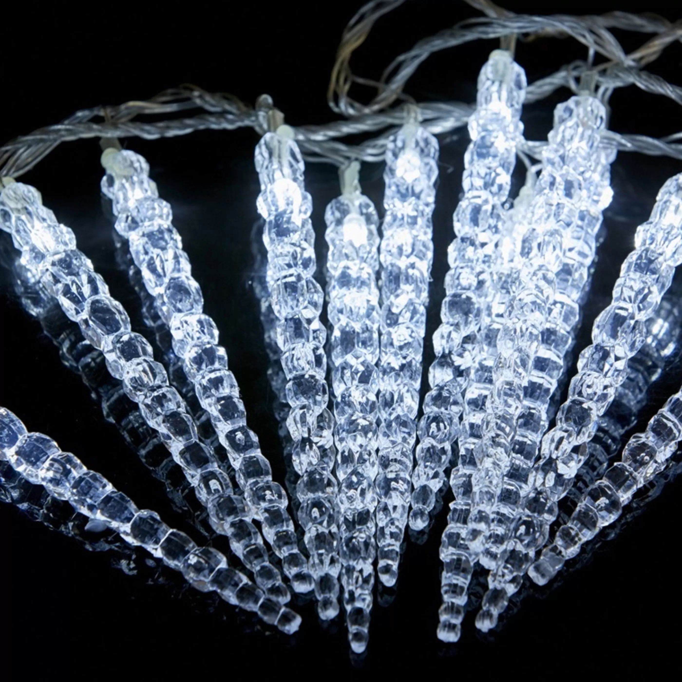 Sale Connectable Ready Lights Acrylic Icicle Lights (Set Of 15) - White