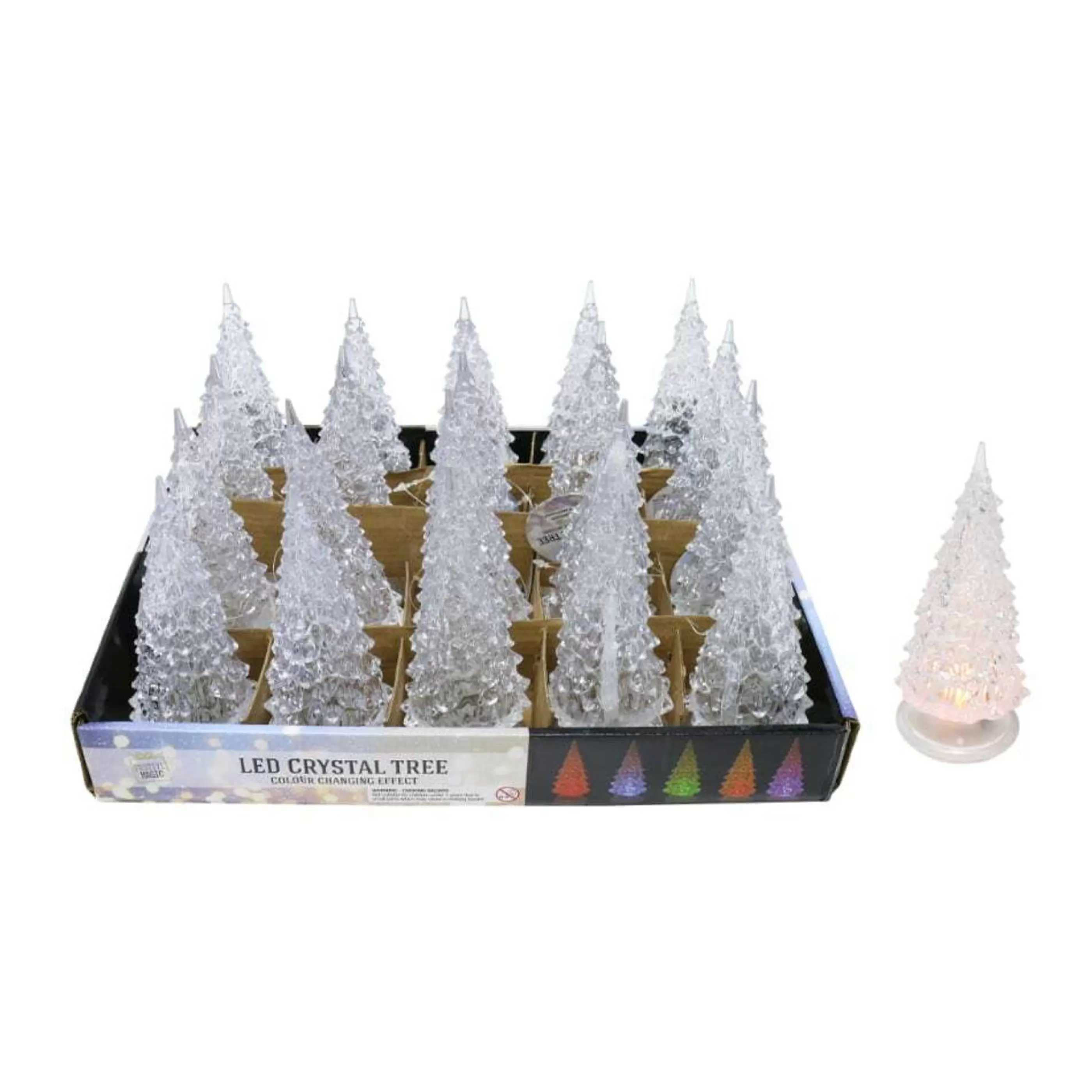 * Table Top Decorations | Acrylic Tree Colour Changing - 14Cm