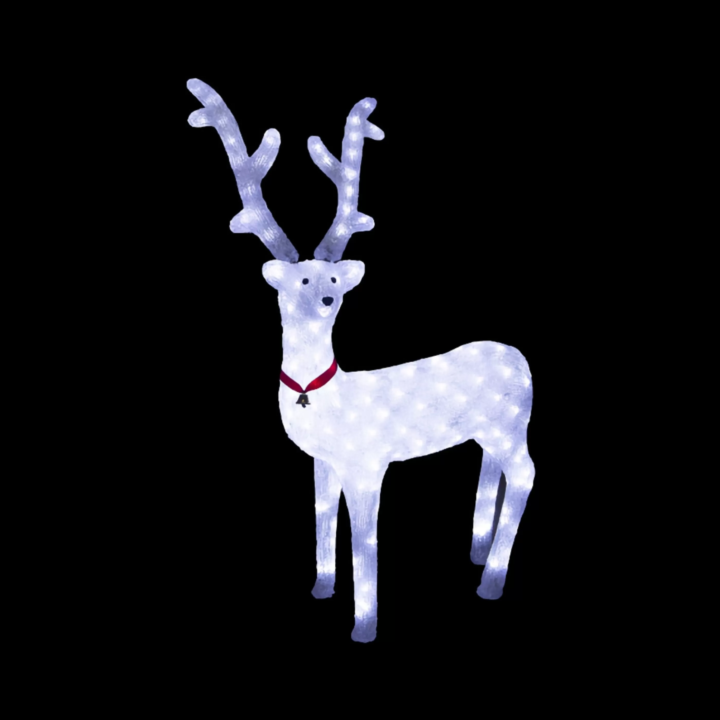 Outlet * Acrylic White Reindeer - 95Cm