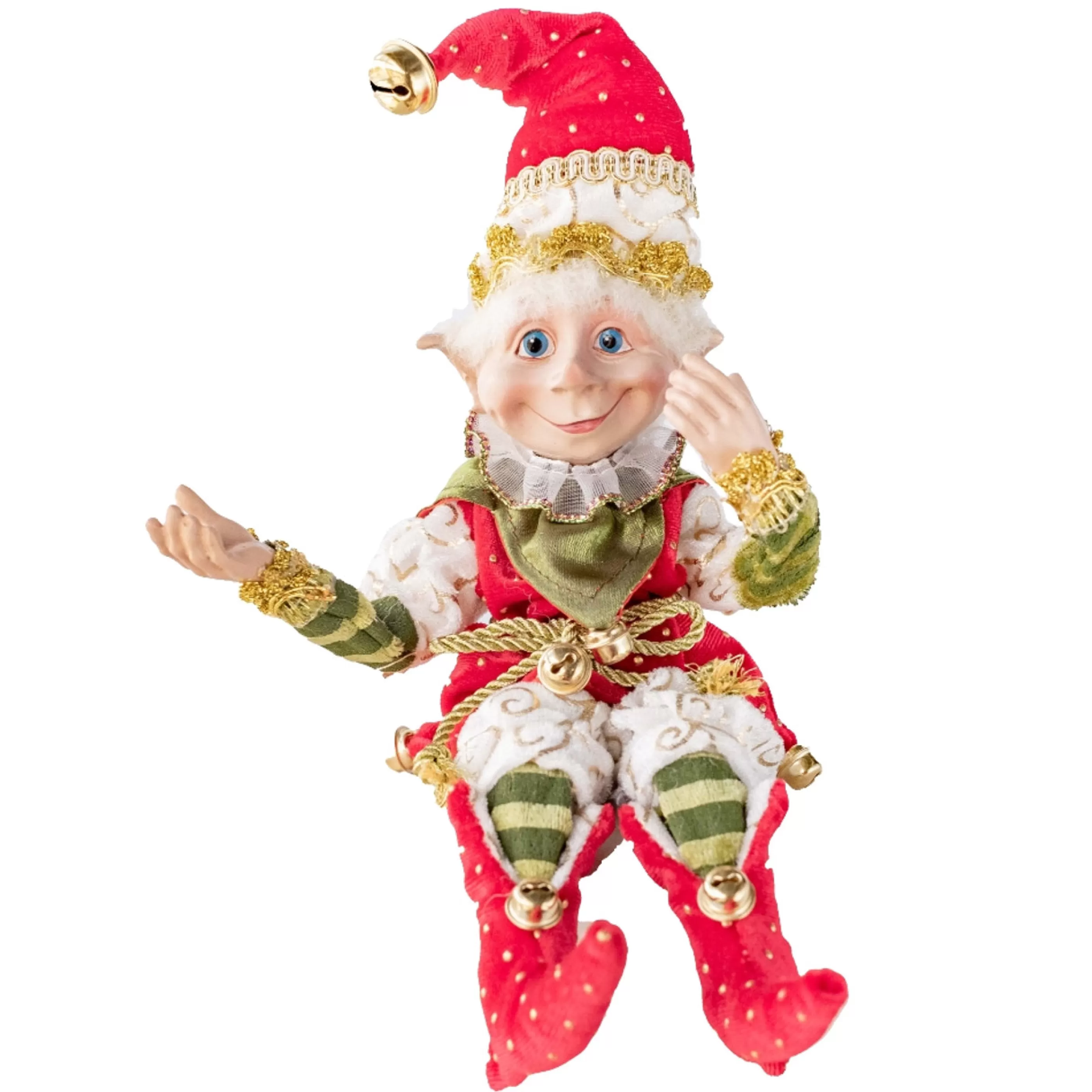 Flash Sale * Adorable Cream Red Green Jonte Elf - 30Cm