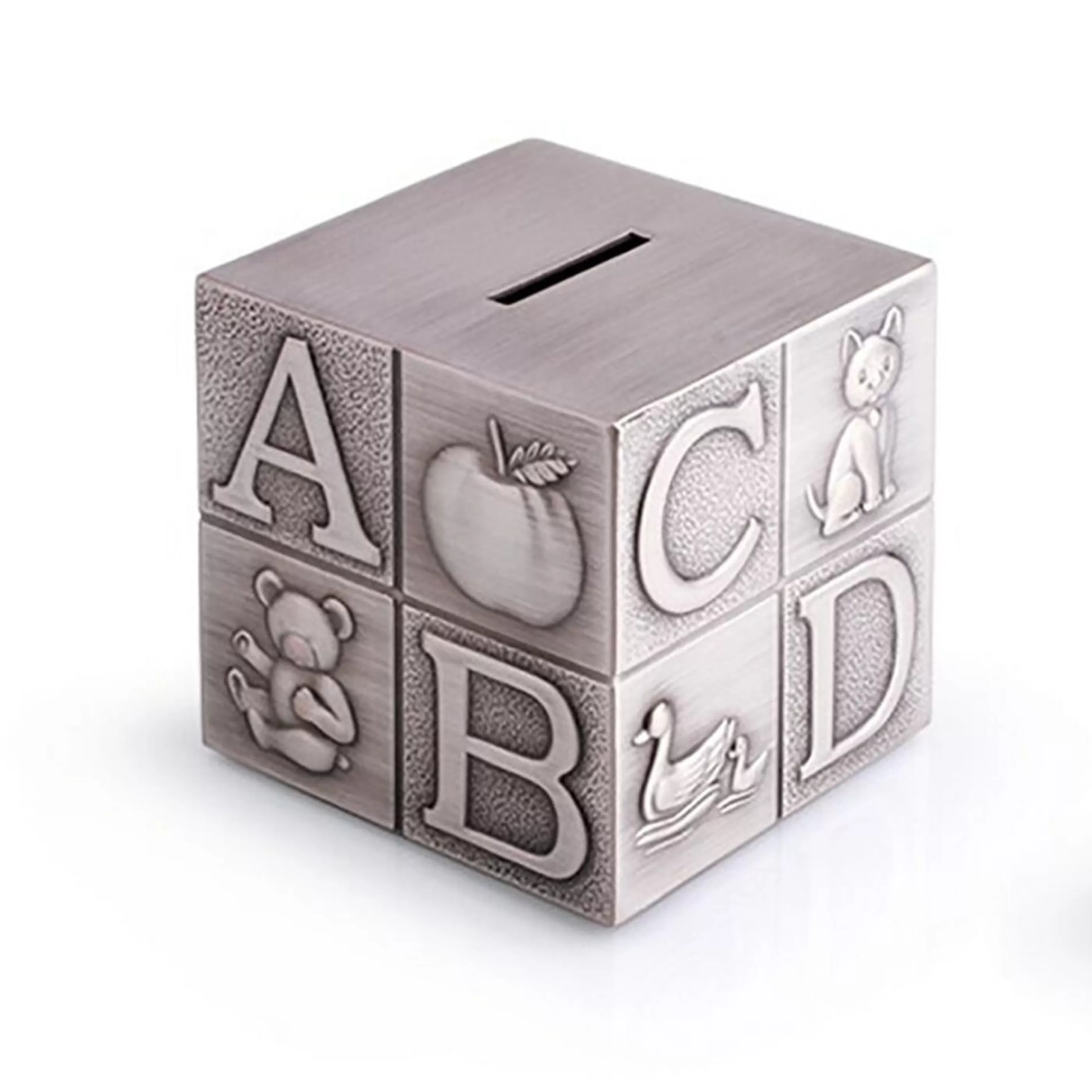 * Baby's First Christmas | Alphabet Cube Money Box - 7.5Cm