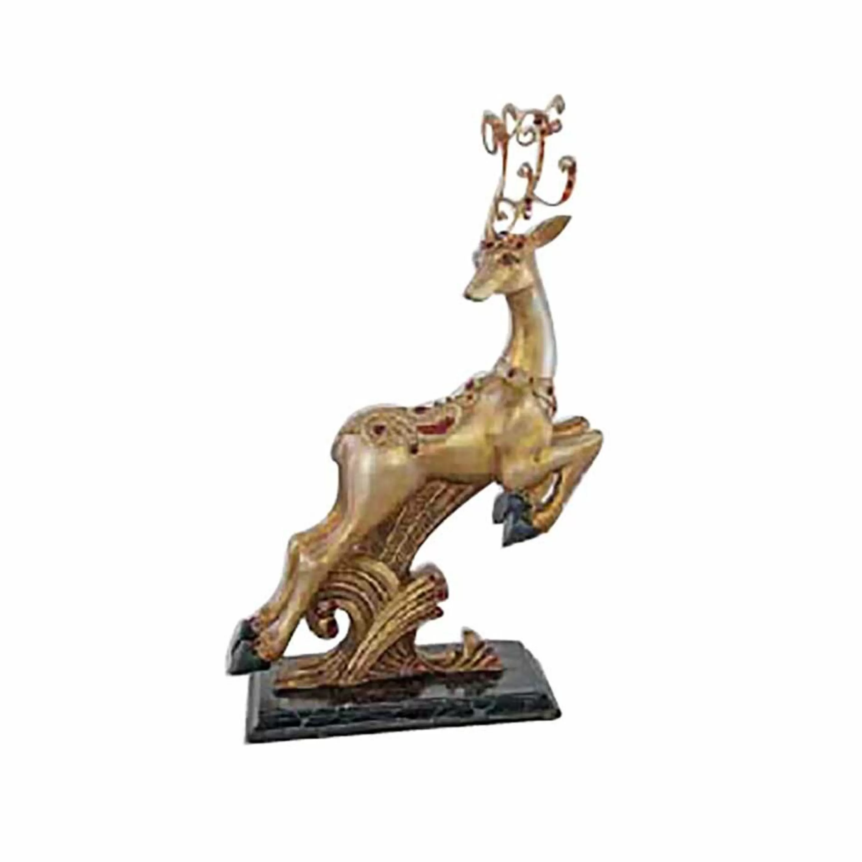 Katherines Collection Table Top Decorations | Art Deco Prancing Reindeer - 35Cm