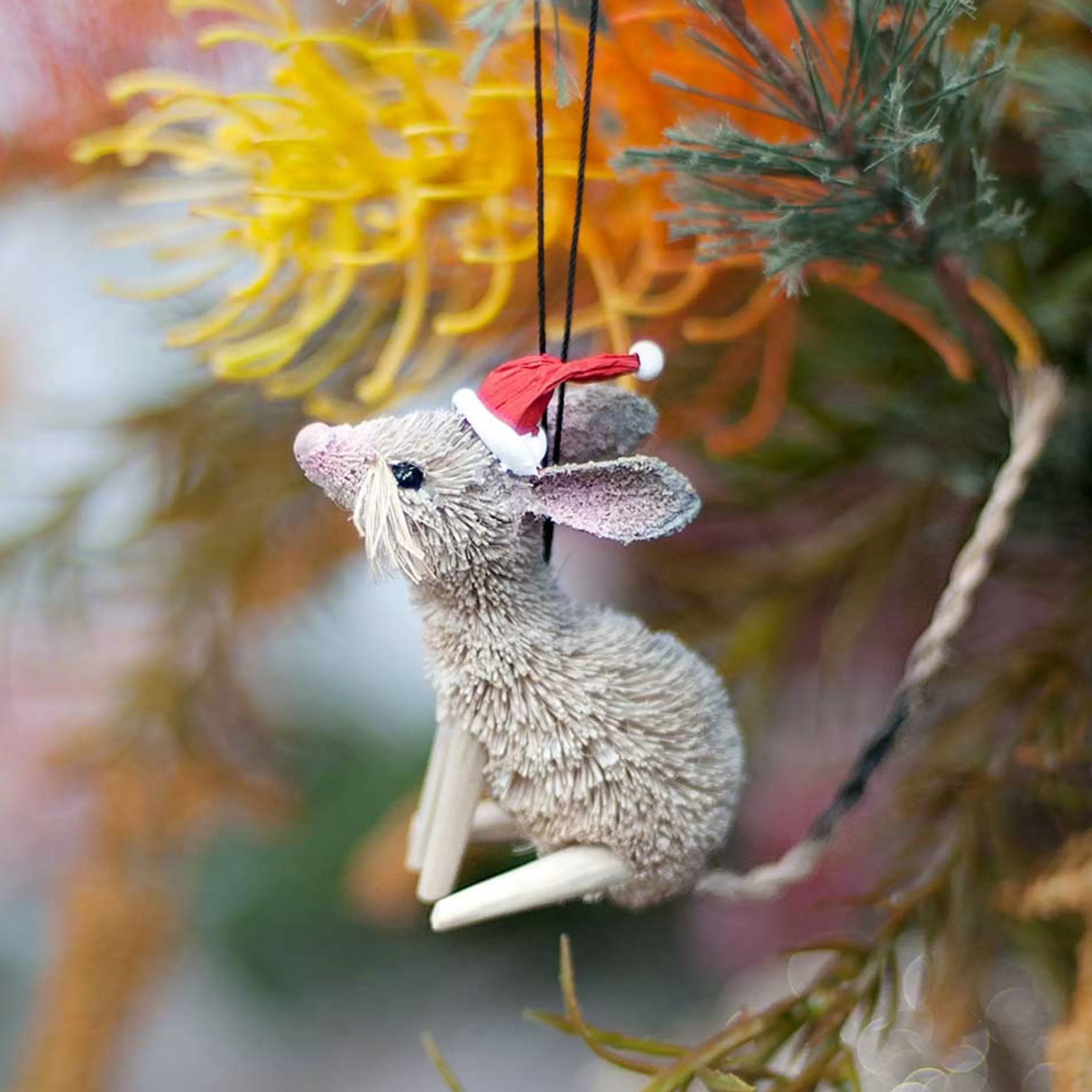 * Australian Decorations | Aussie Bilby With Christmas Hat Ornament - 10Cm