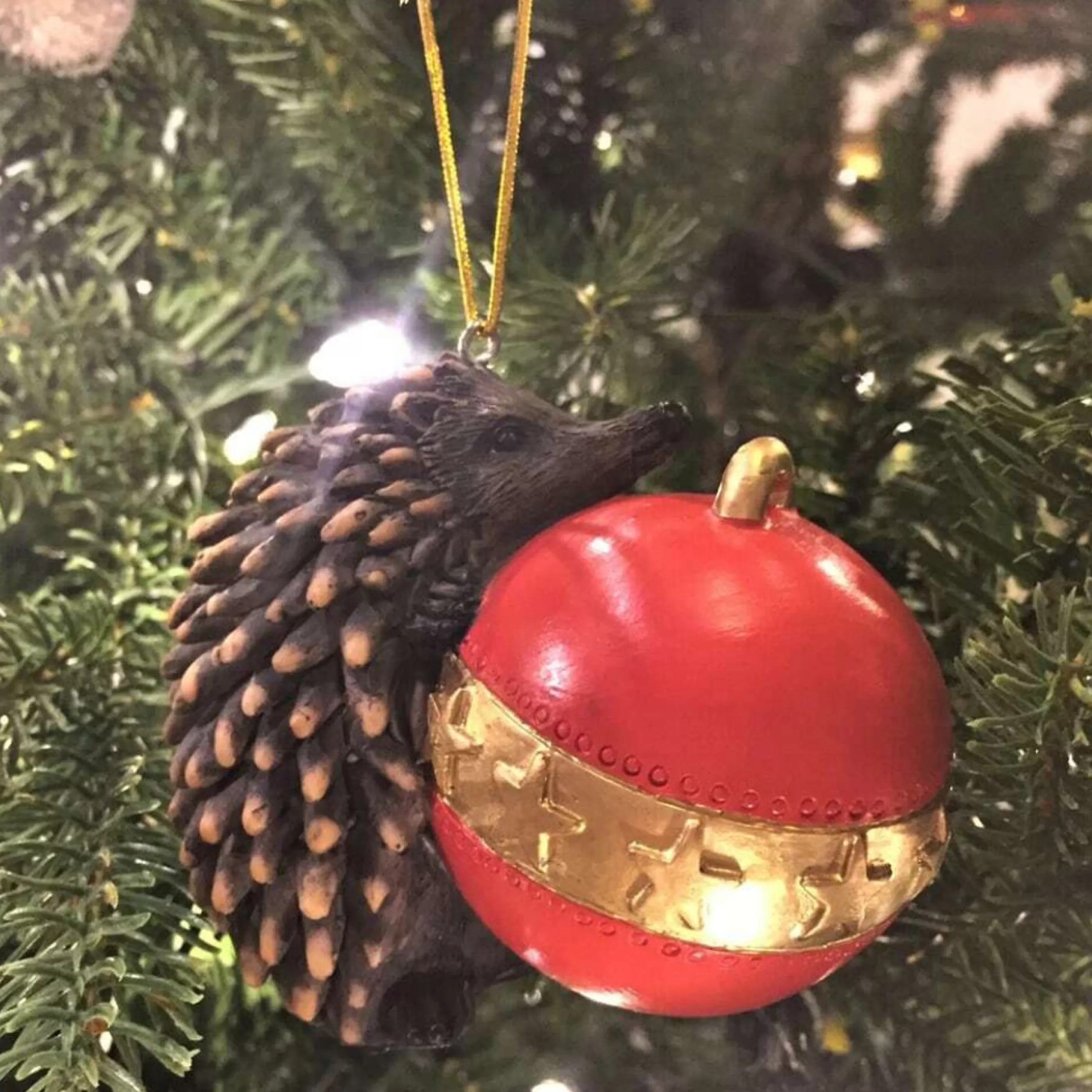 * Australian Decorations | Aussie Christmas Echidna On Bauble - 9Cm