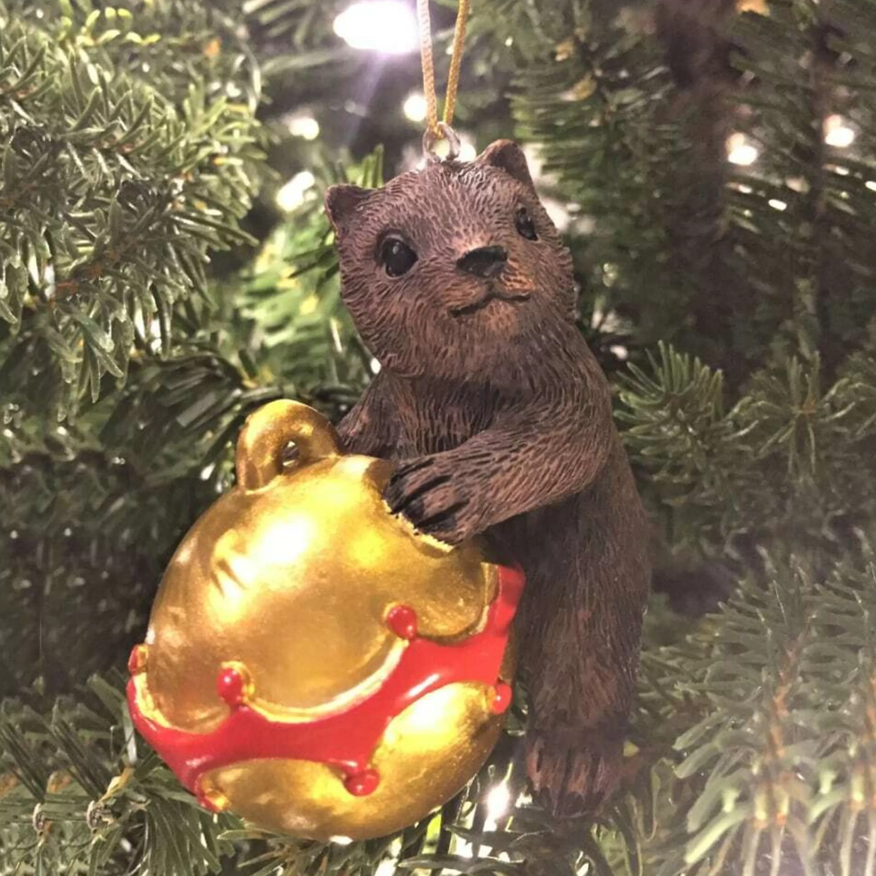 * Australian Decorations | Aussie Christmas Wombat On Bauble - 9Cm