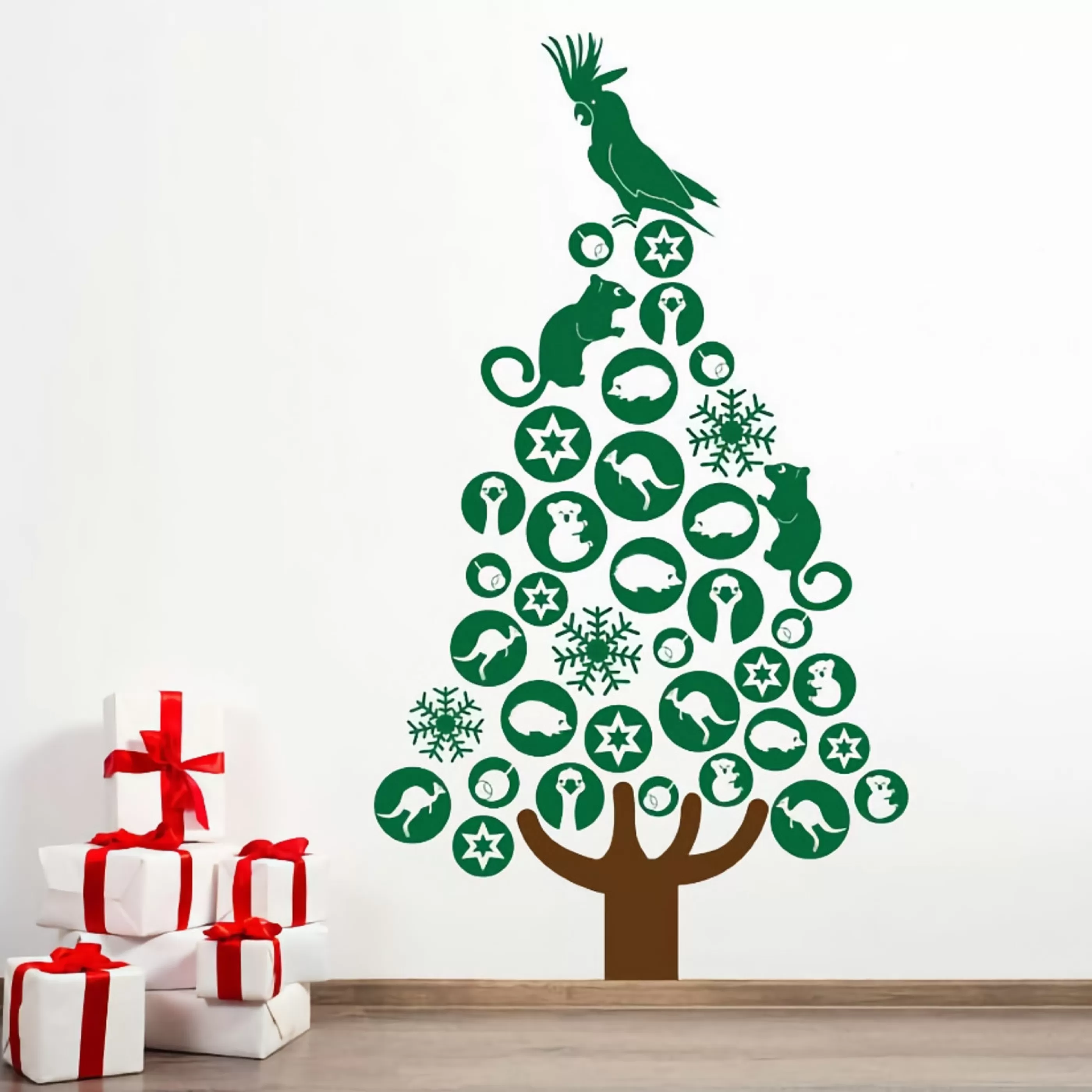 * Wall Signs & Decorations | Australian Christmas Tree Wall Decal - 160Cm