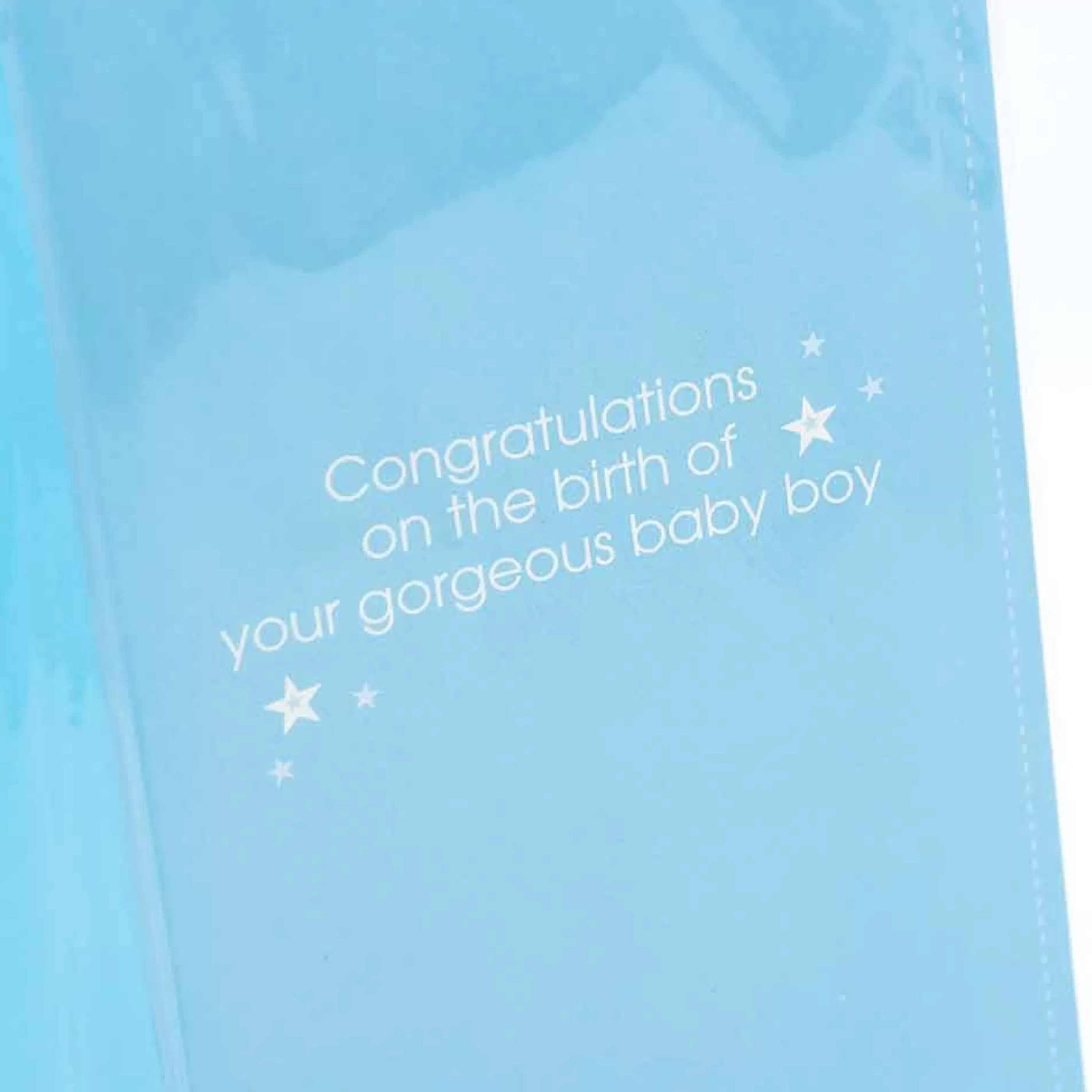 Store * Baby Boy Text Stars Card - 17Cm