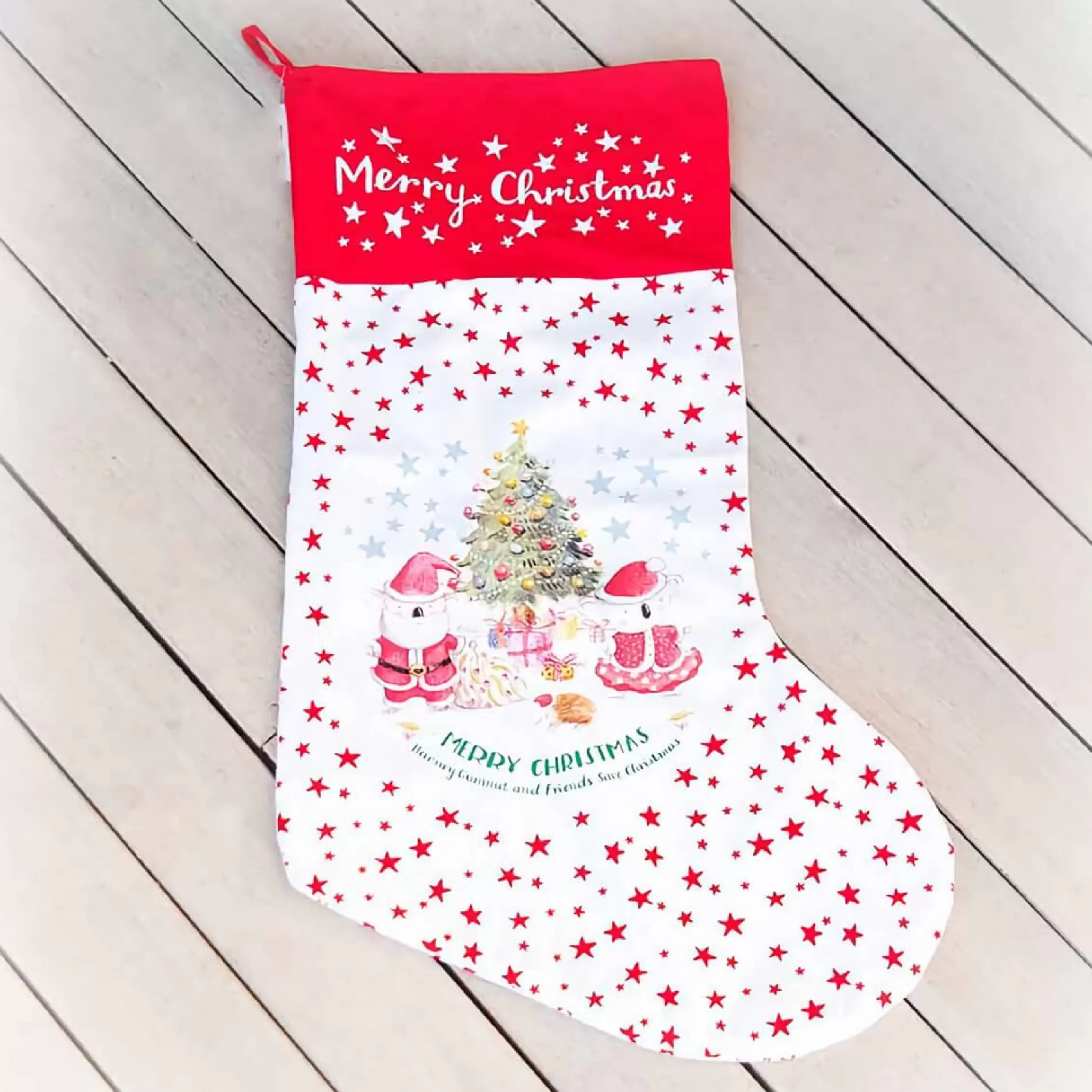 Sale Ladelle Ashdene Barney Saves Christmas Tractor Ride Santa Stocking - 65Cm