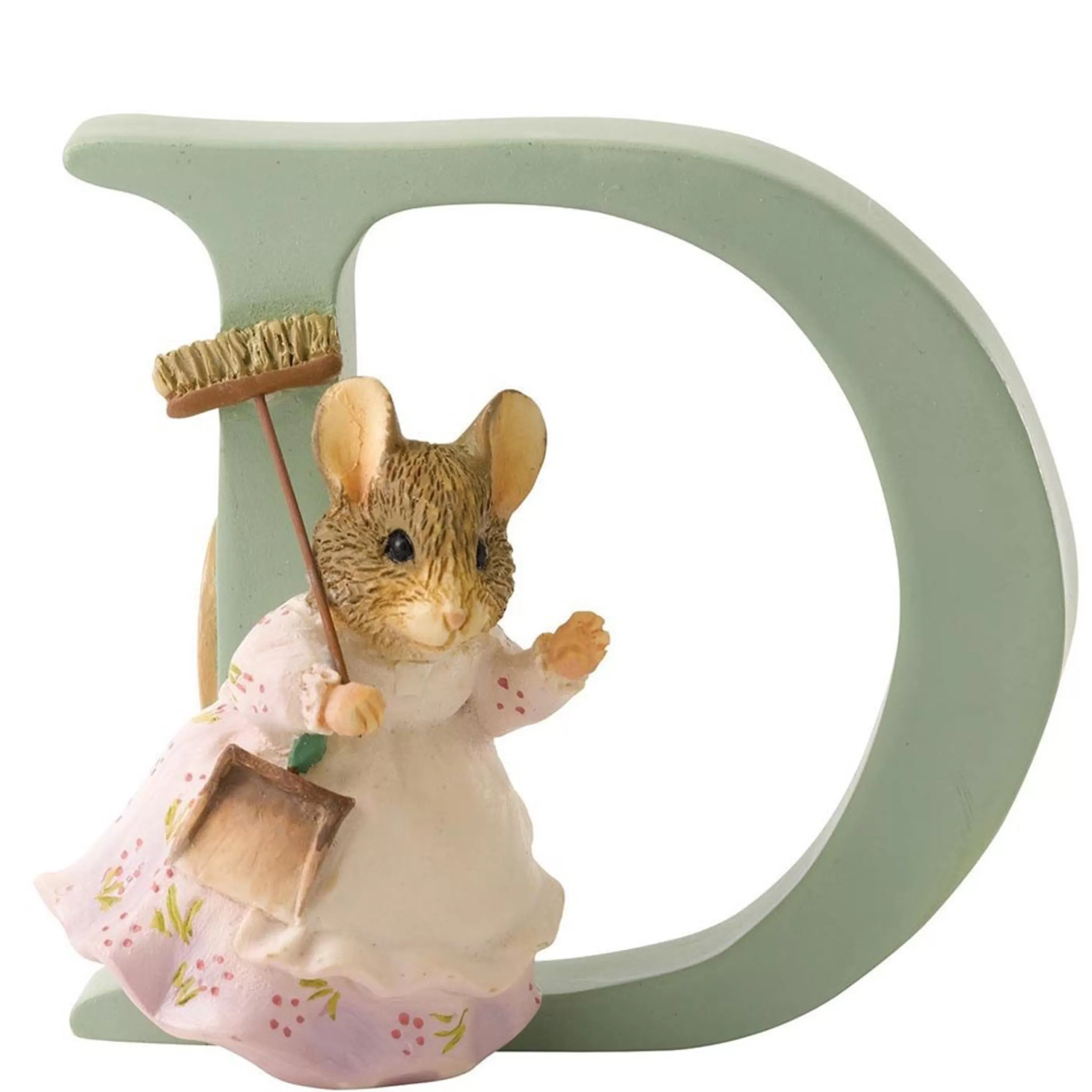 Beatrix Potter - Peter Rabbit Table Top Decorations | Beatrix Potter - Letter D Hunca Munca Figurine - 7Cm