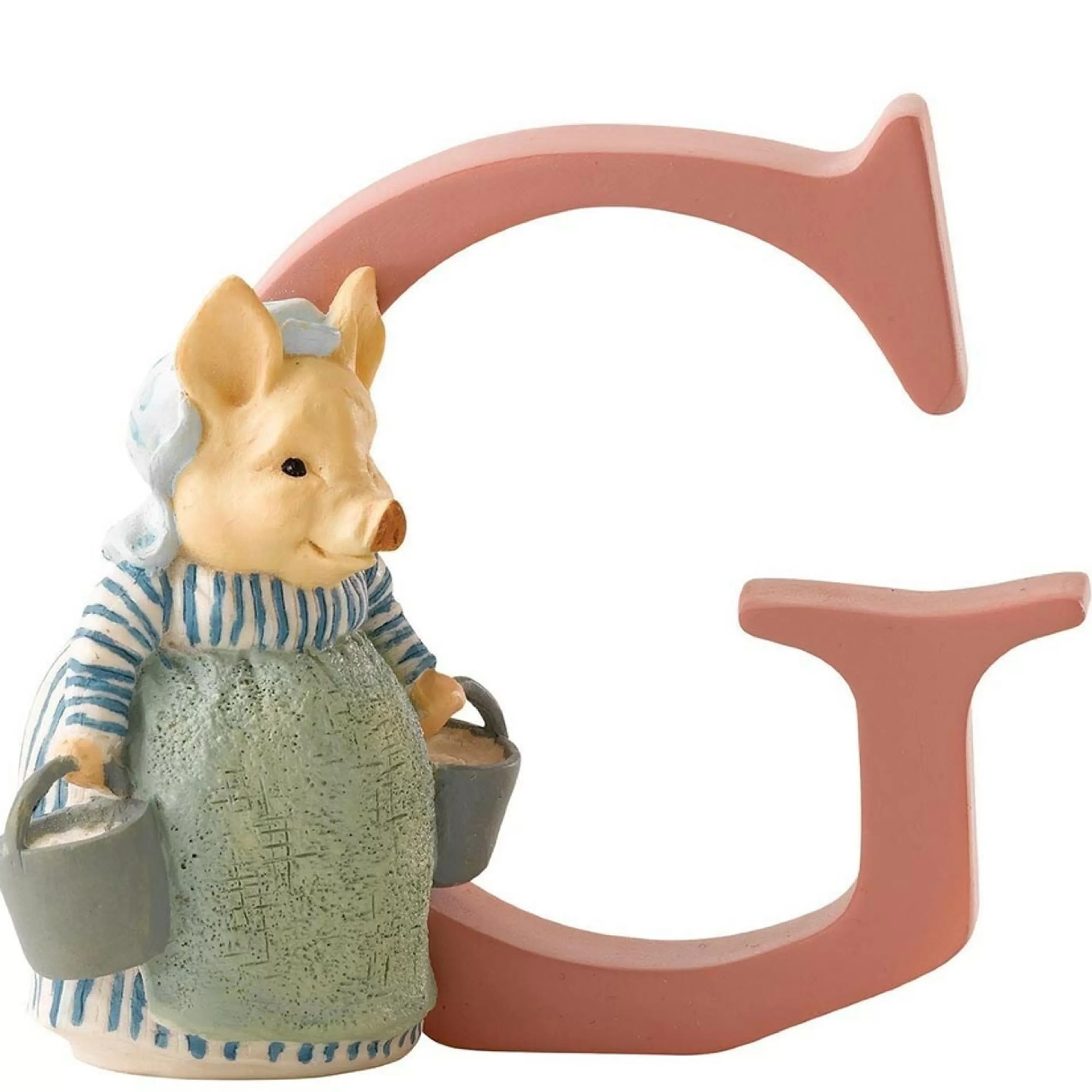 Beatrix Potter - Peter Rabbit Table Top Decorations | Beatrix Potter - Letter G Aunt Pettitoes - 7Cm