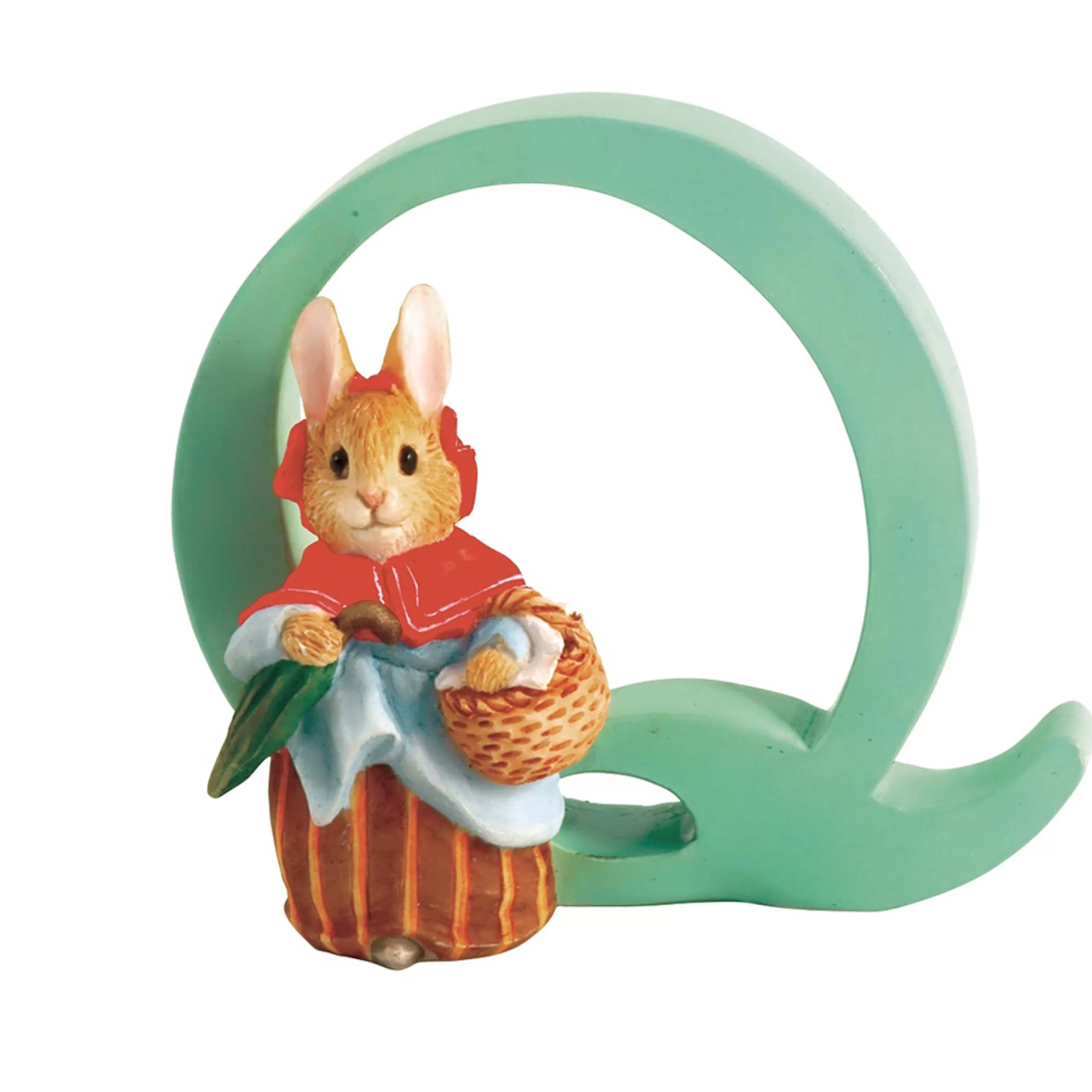 Beatrix Potter - Peter Rabbit Table Top Decorations | Beatrix Potter - Letter Q Mrs Rabbit - 7Cm