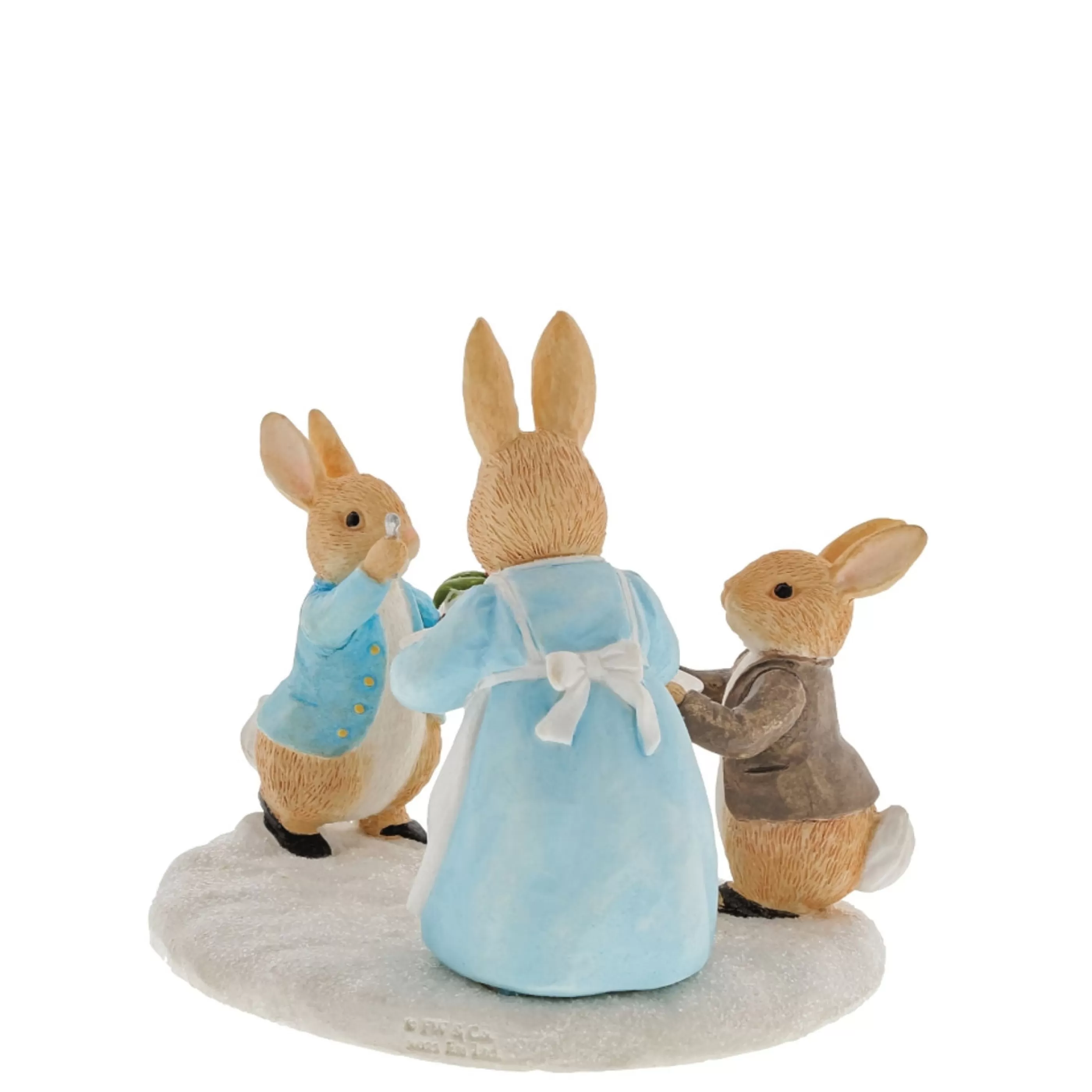 Beatrix Potter - Peter Rabbit Table Top Decorations | Beatrix Potter Mrs Rabbit With Christmas Pudding - 7Cm