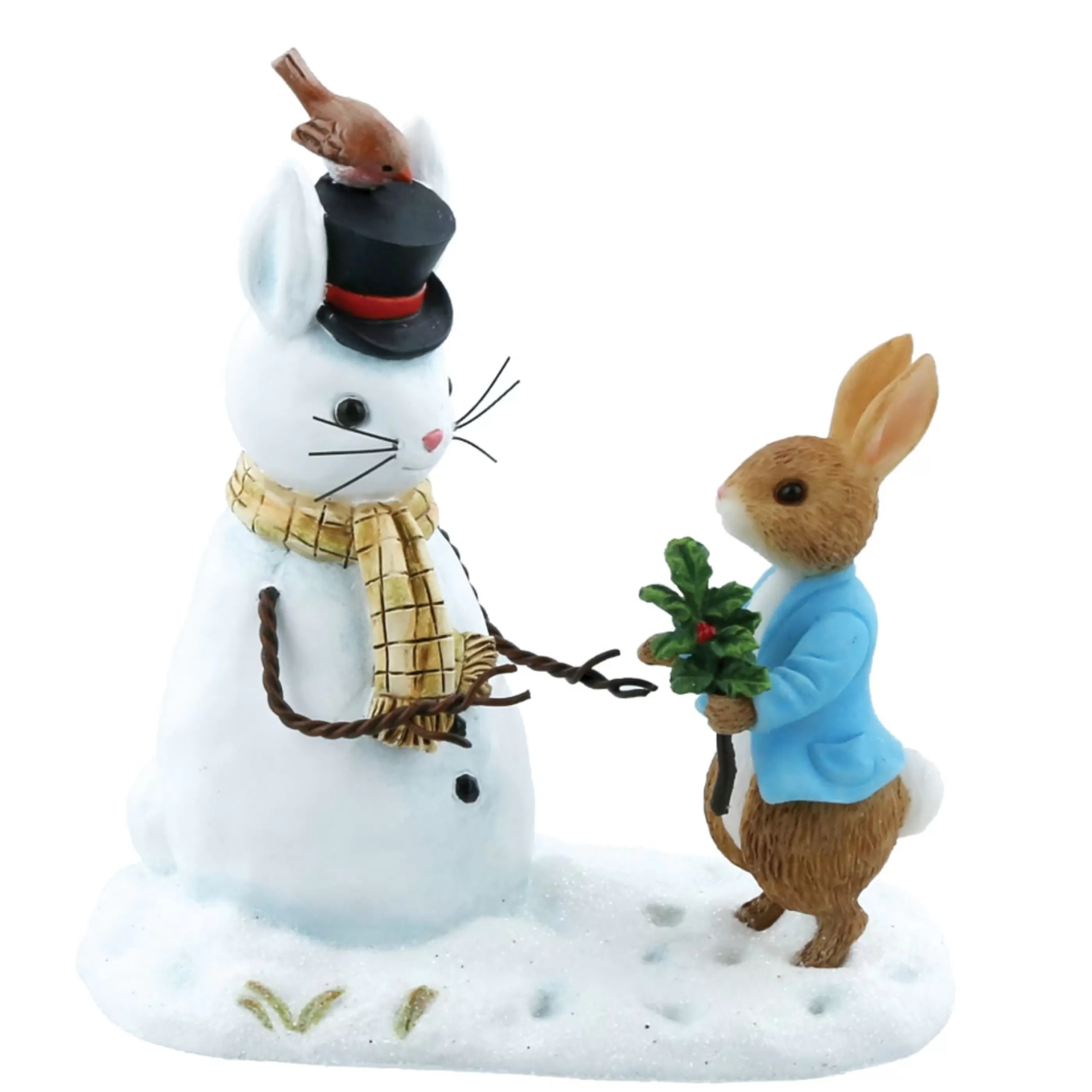 Beatrix Potter - Peter Rabbit Table Top Decorations | Beatrix Potter Peter Rabbit And Snow Rabbit Christmas - 9.5Cm