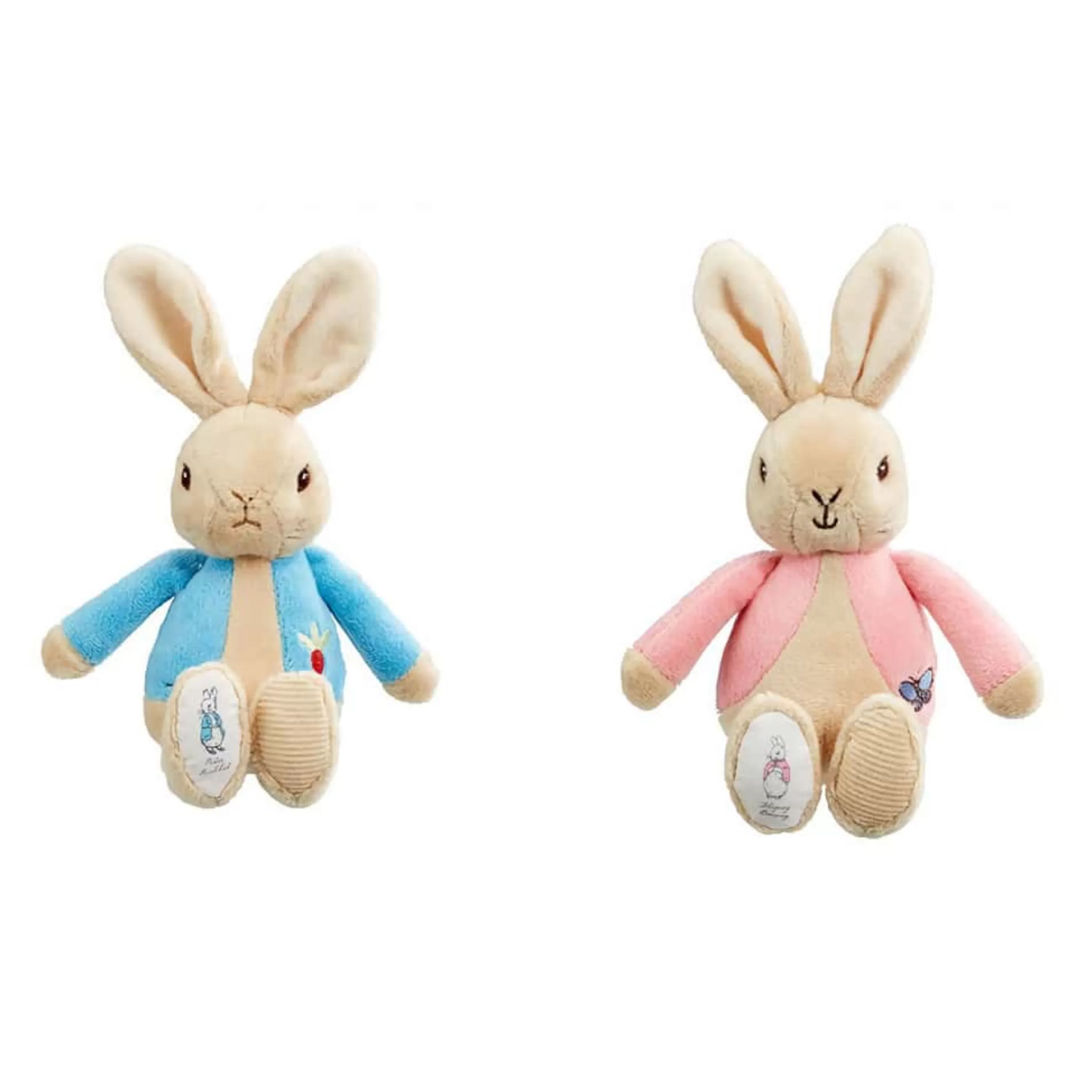 Beatrix Potter - Peter Rabbit Baby's First Christmas | Beatrix Potter Plush Rattle (2 Styles) - 13Cm