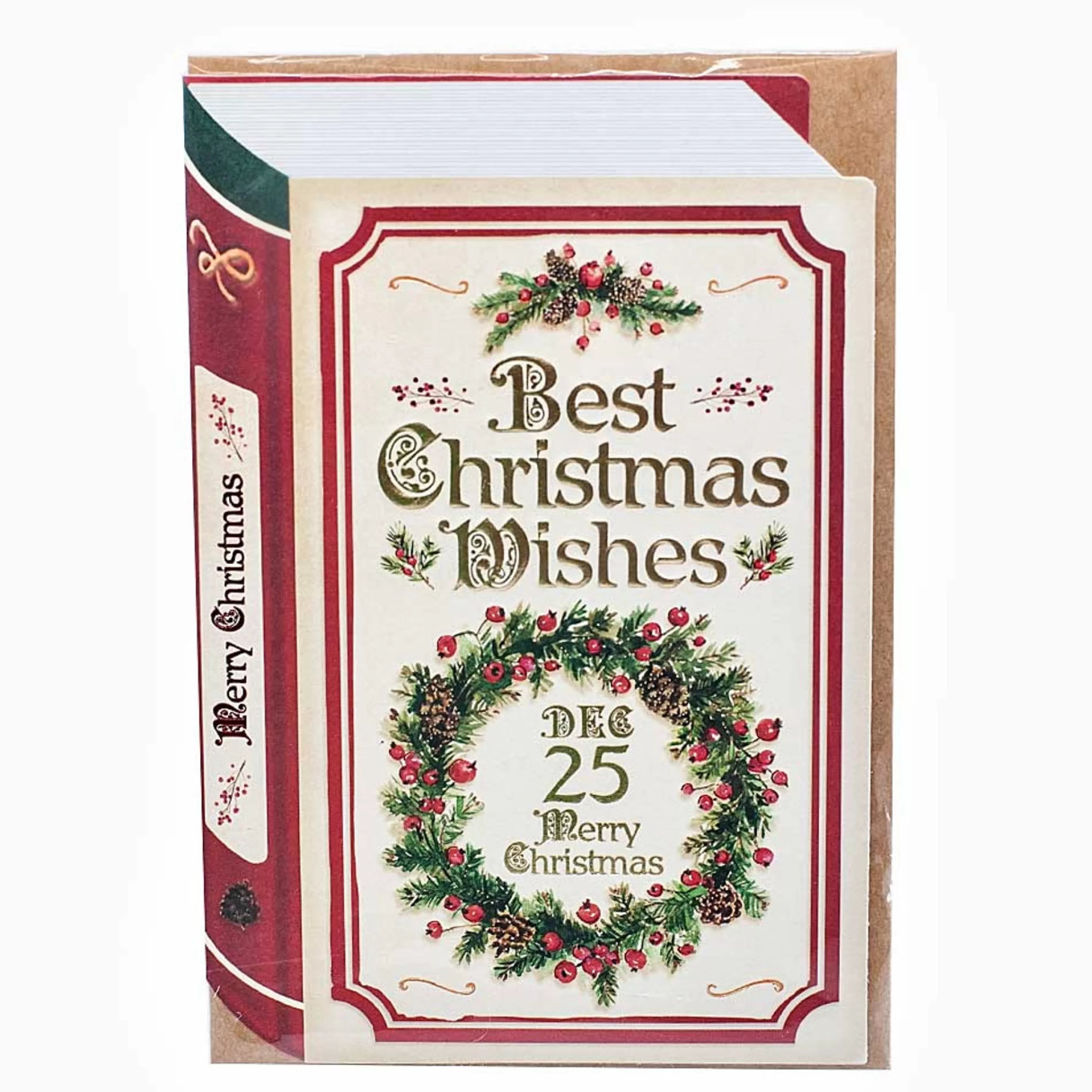 Online * Best Christmas Wishes Book Card