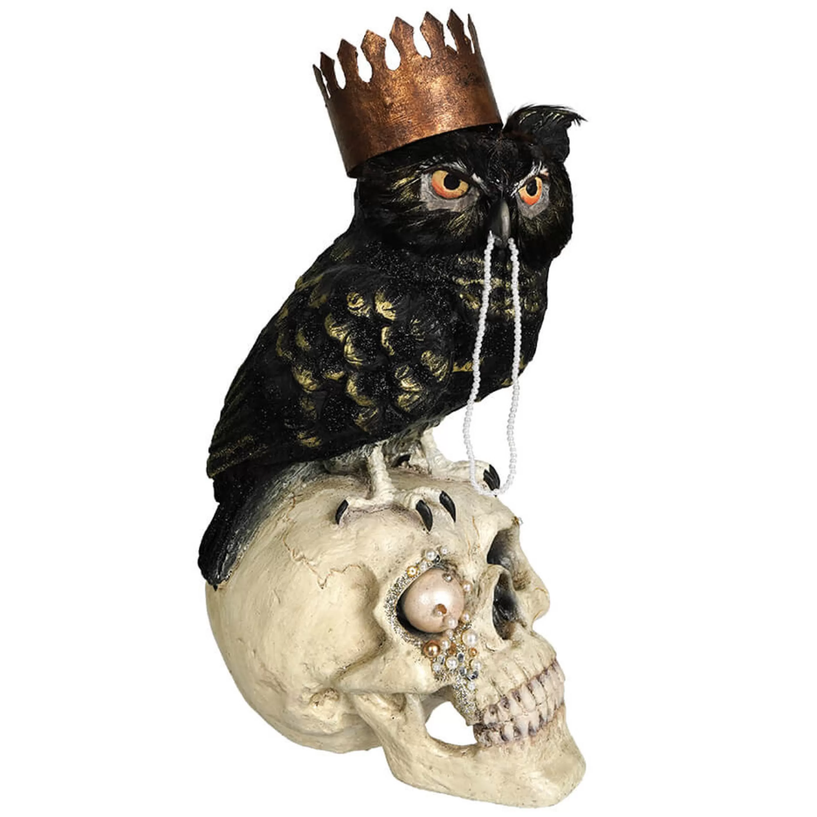 Witches of Halloween Table Top Decorations | Bethany Lowe Sir Winston Owl - 22Cm