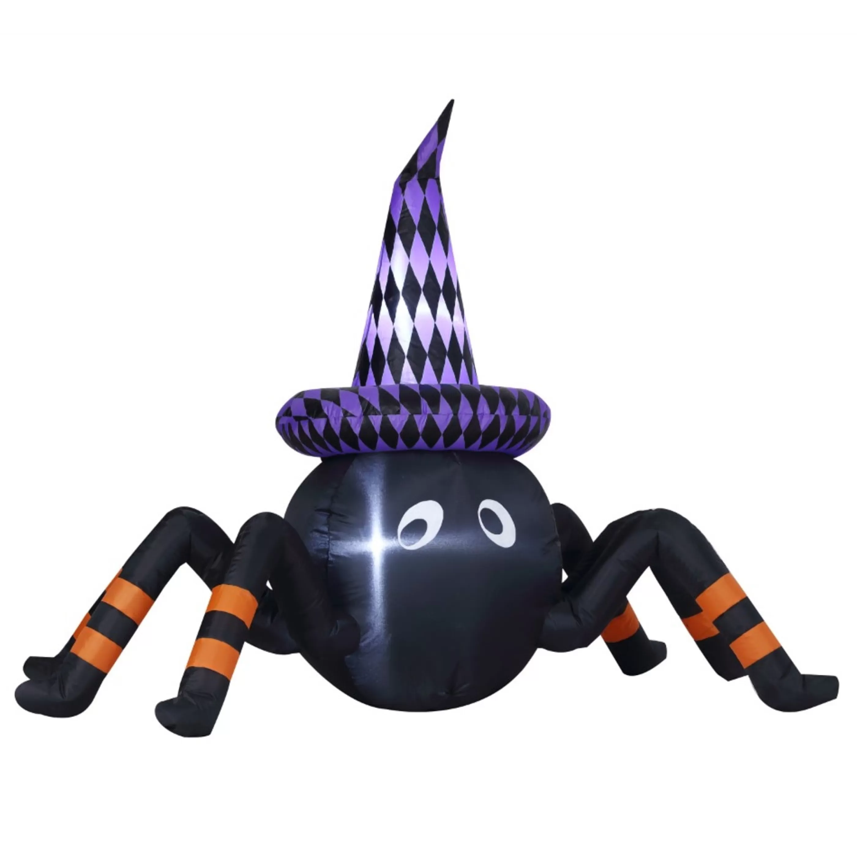 Discount Witches of Halloween Black Halloween Inflatable Spider (Air Powered) - 122Cm