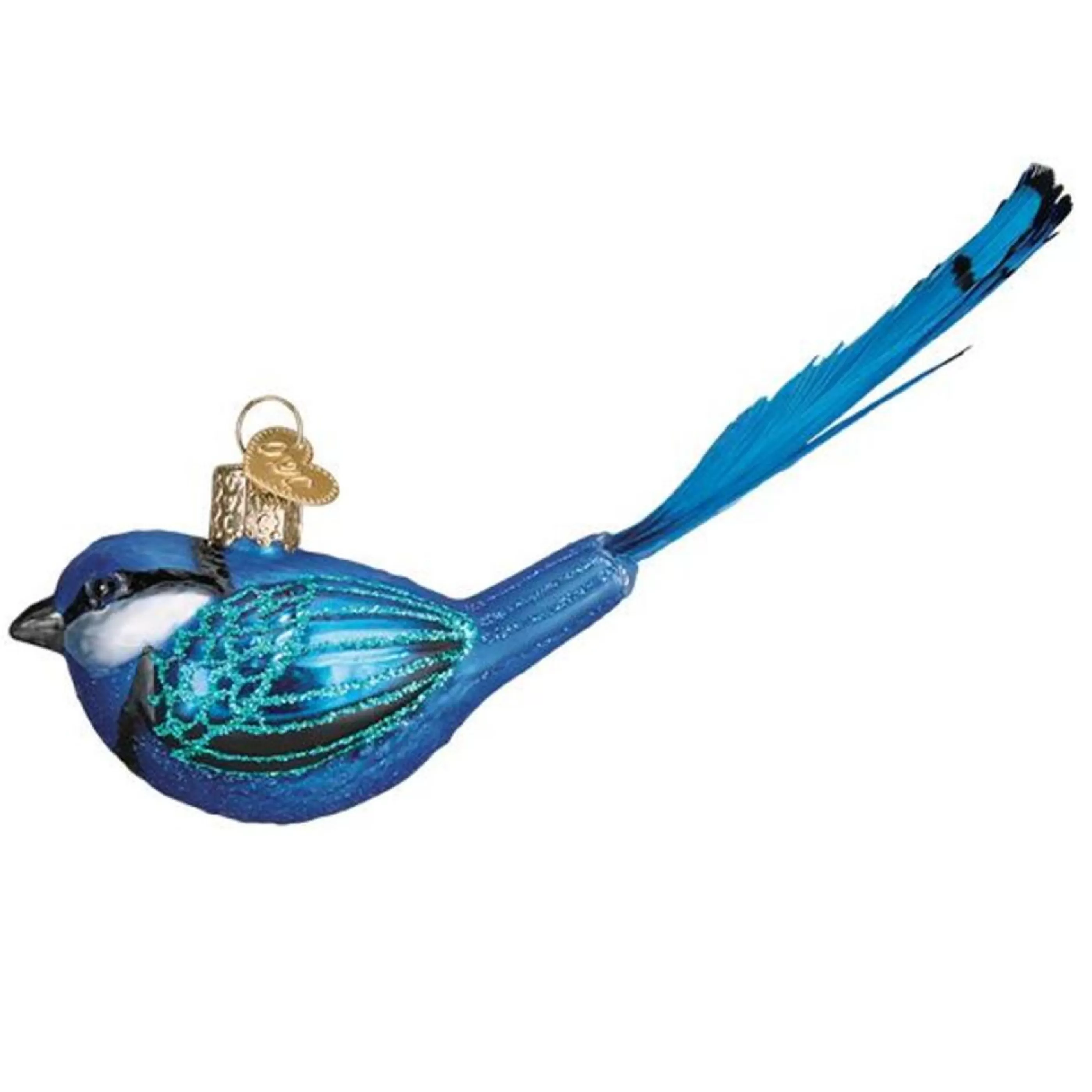 Old World Christmas Glass Glass Ornaments | Blue Fairy Wren Glass Ornament - 15Cm