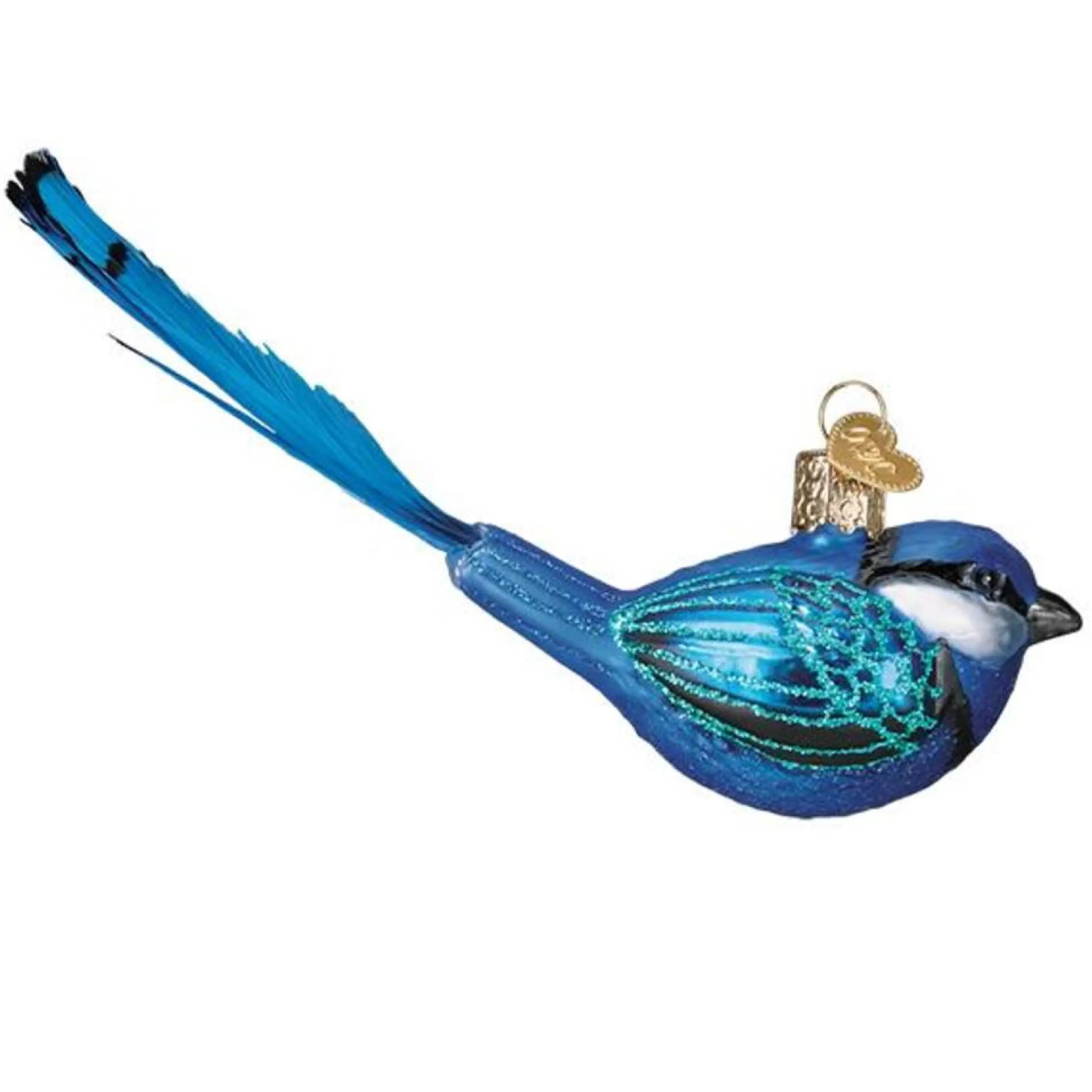 Old World Christmas Glass Glass Ornaments | Blue Fairy Wren Glass Ornament - 15Cm