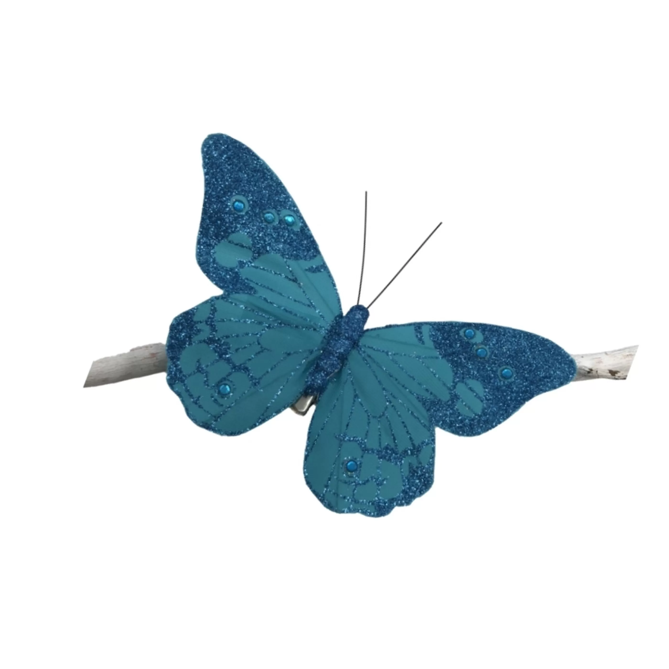 * Birds & Butterflies | Blue Glitter Butterfly - 15Cm