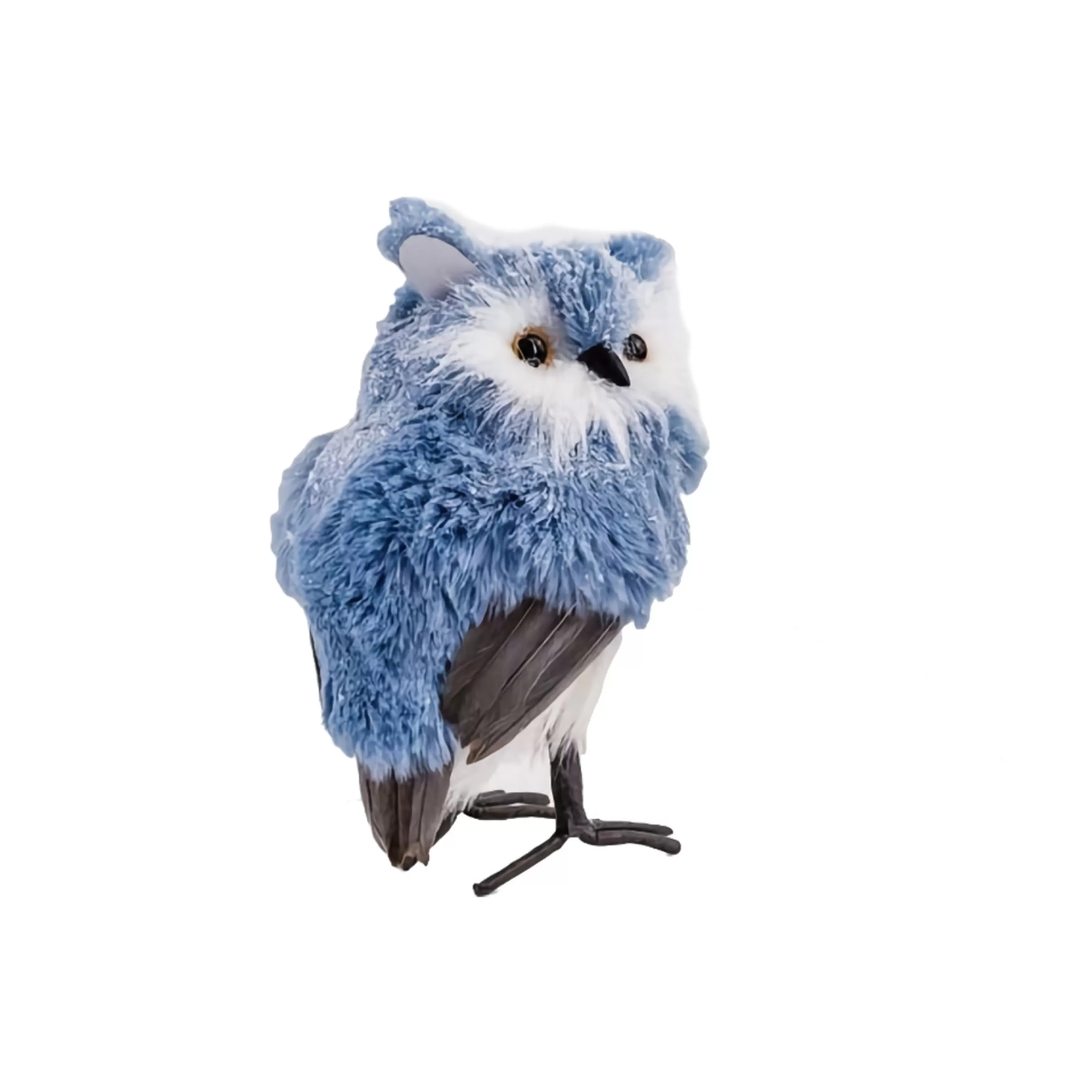 * Birds & Butterflies | Blue Standing Owl - 18Cm