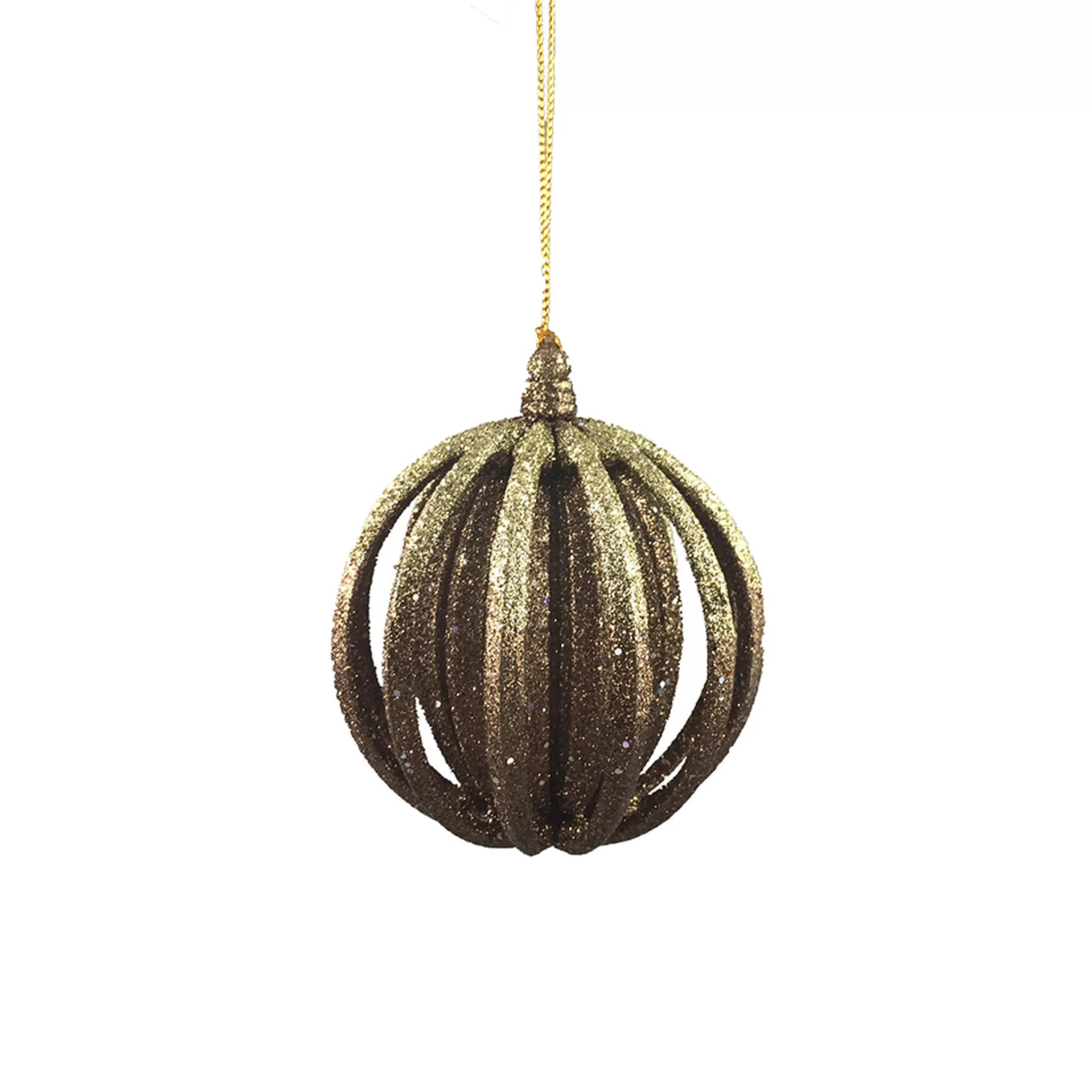 * Hanging Christmas Ornaments | Bronze Layered Ball Hanging Ornament - 10 Cm