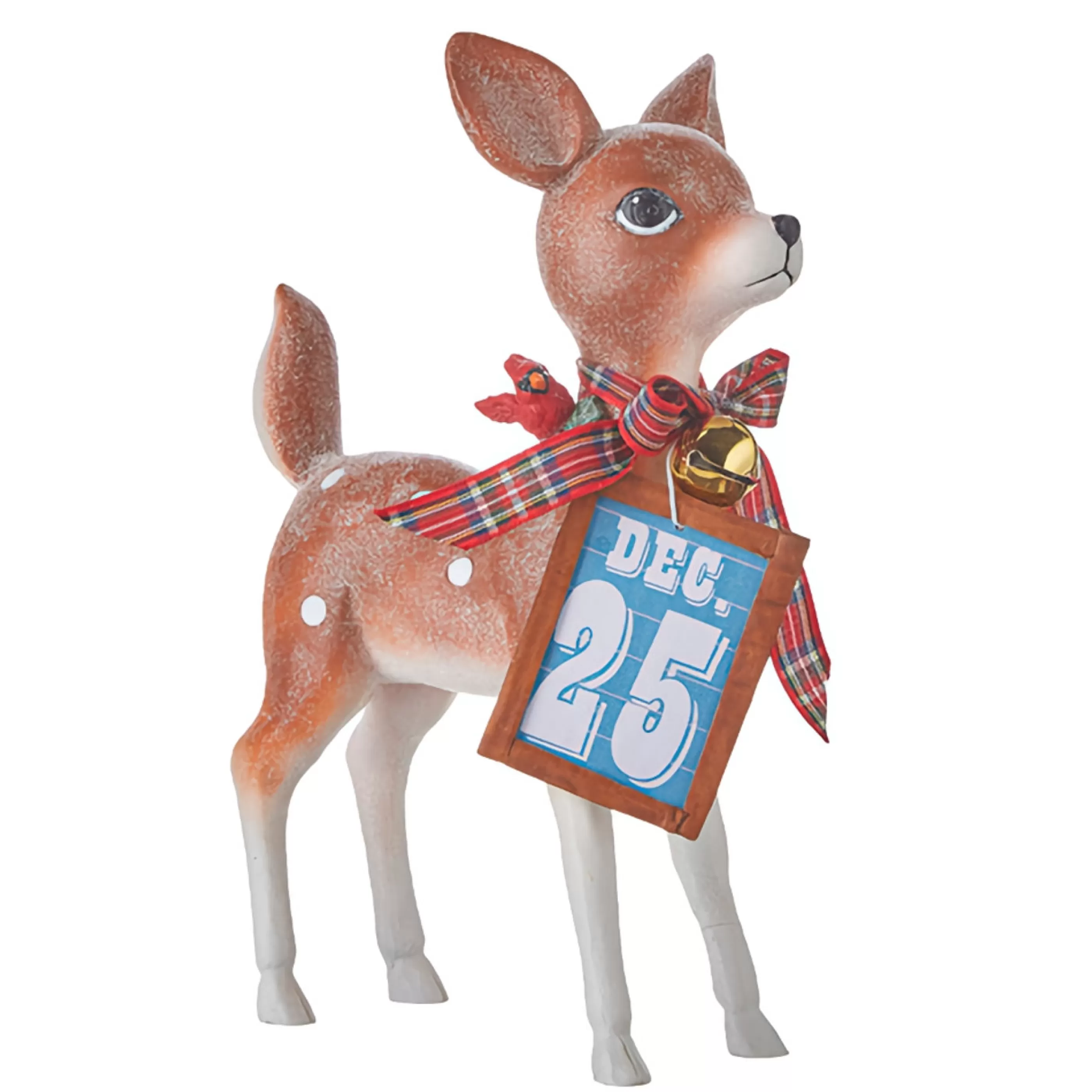 RAZ Imports Table Top Decorations | Brown Christmas Day December 25Th Reindeer - 20Cm