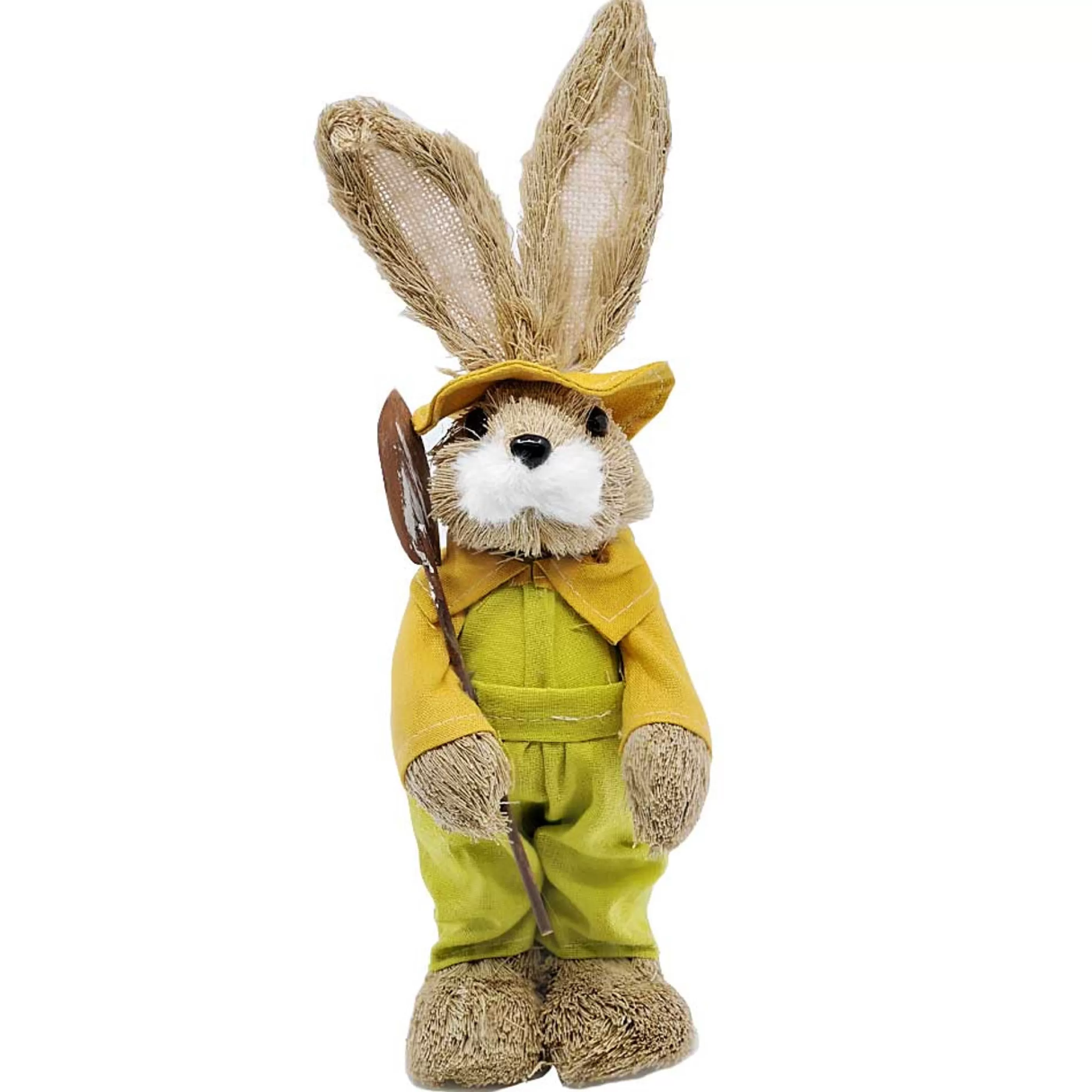 Discount Easter Town Brown Jute Easter Bunny With Spade - 37Cm