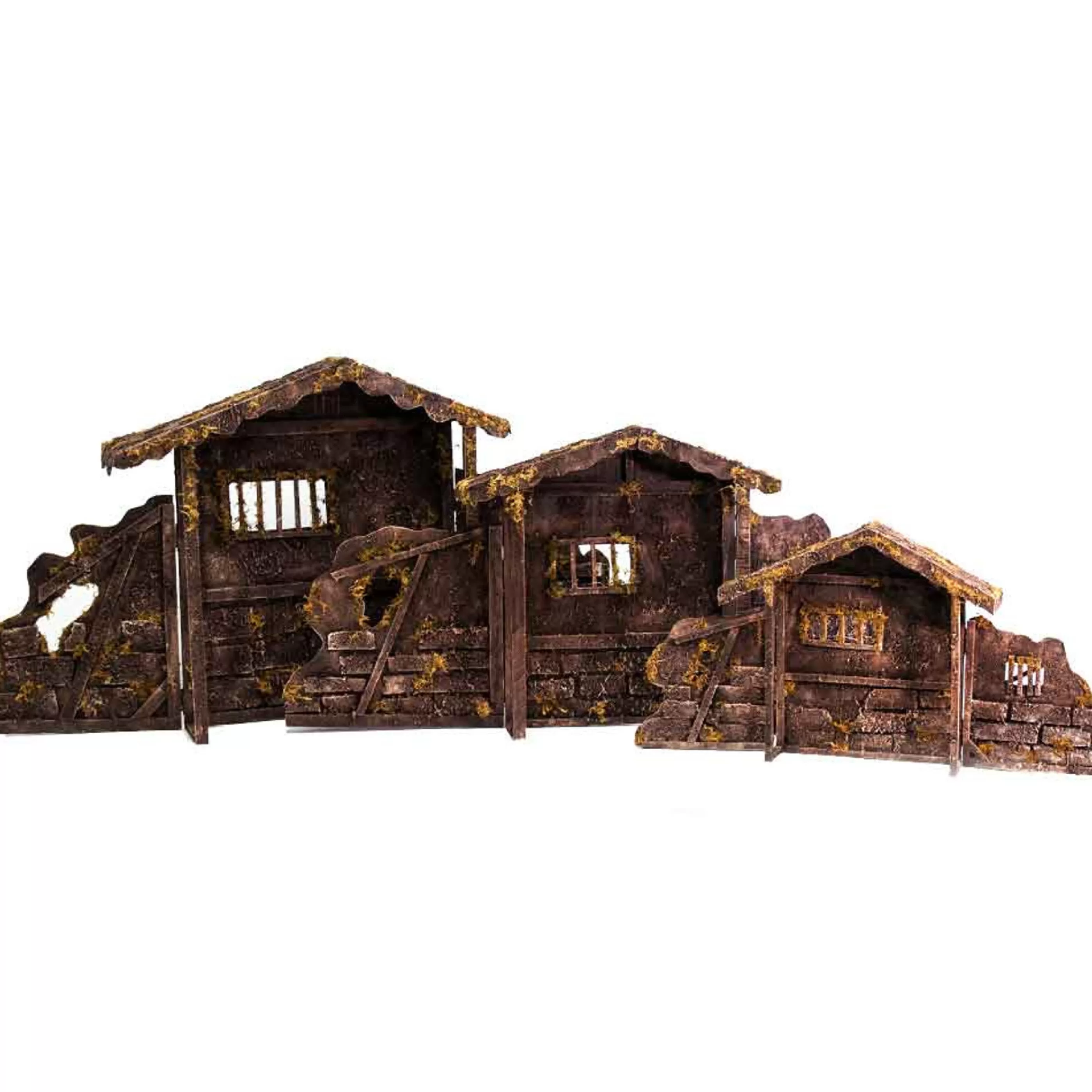 Discount * Brown Nativity Stable - 25Cm