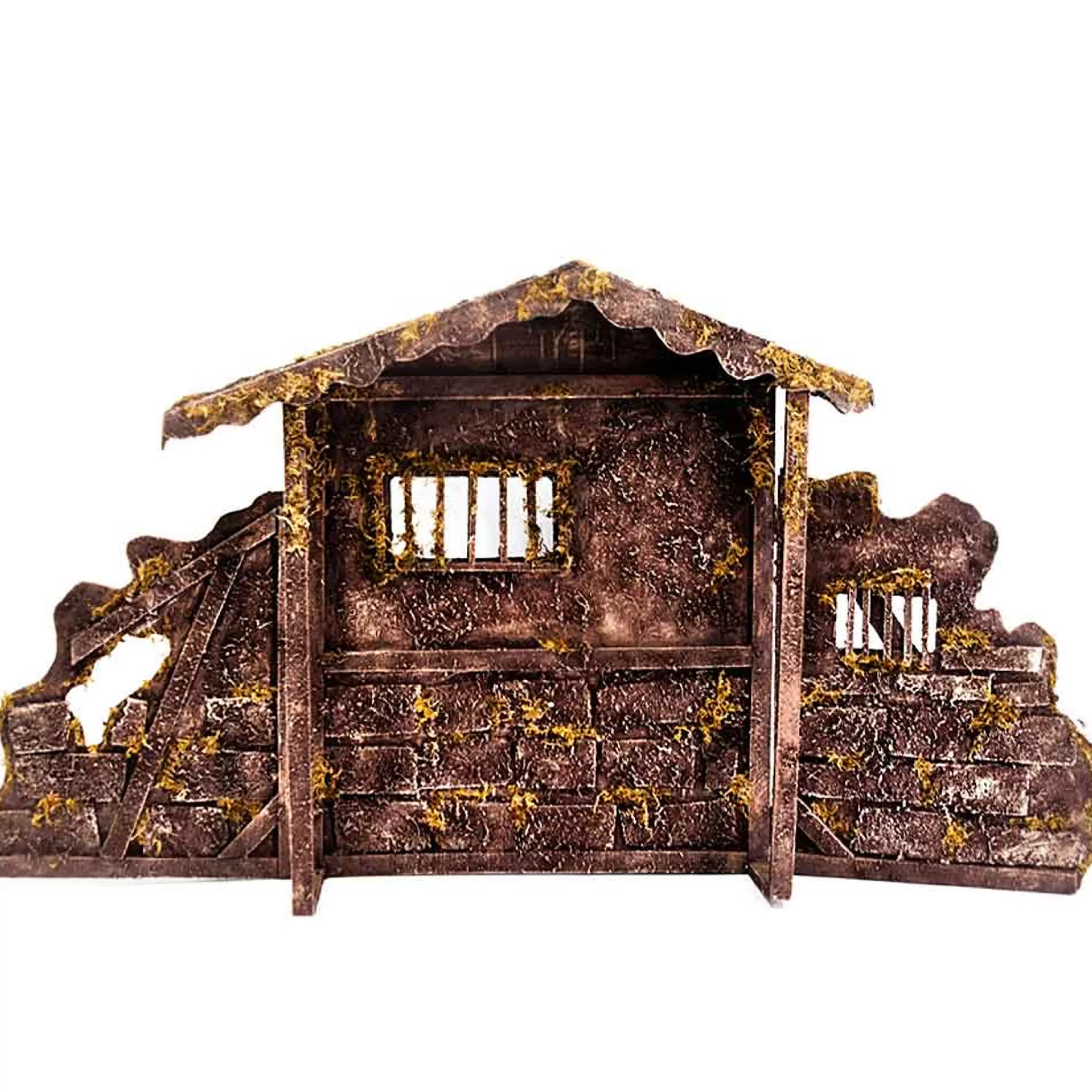 Sale * Brown Nativity Stable - 45Cm