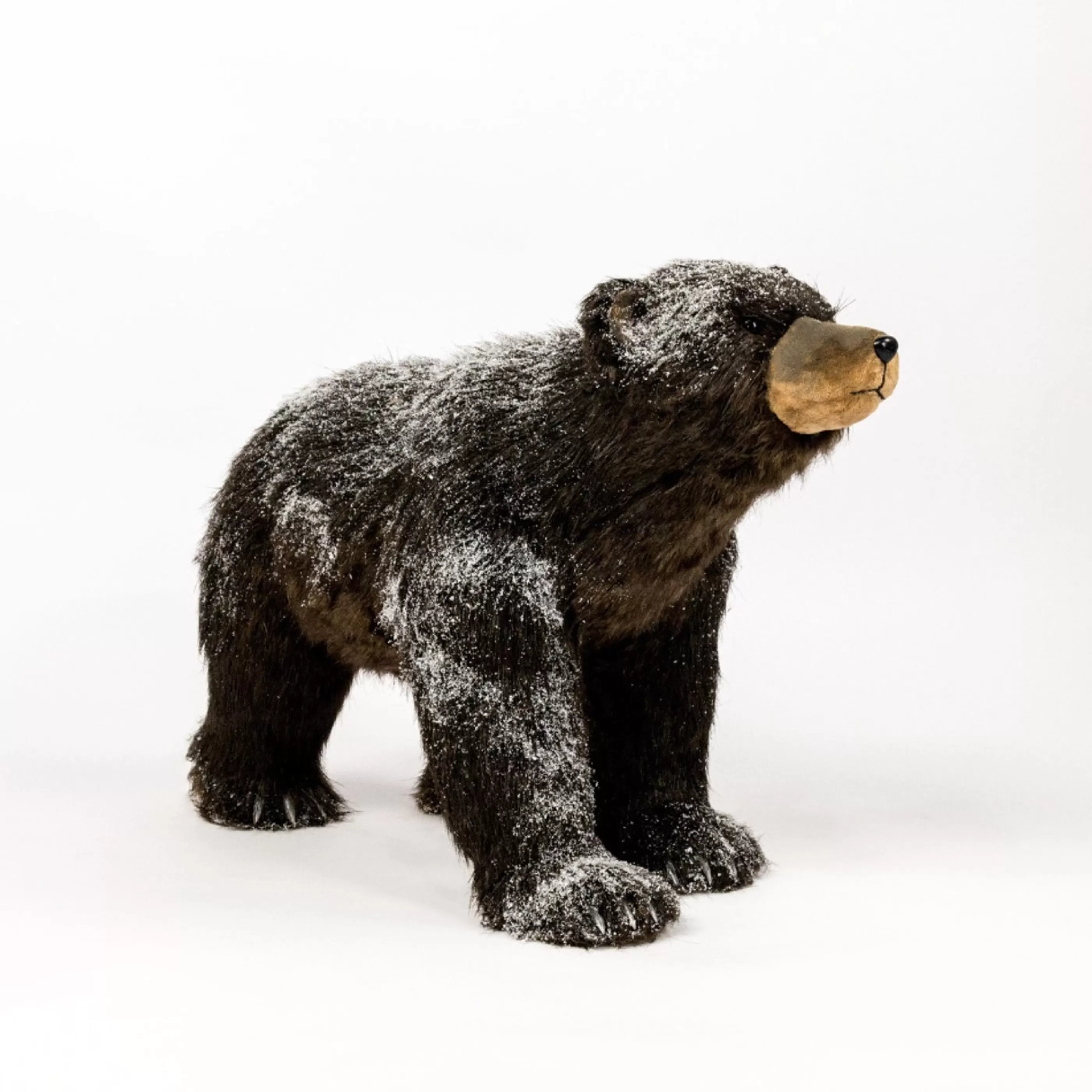 Cheap * Brown Walking Bear Covered In Snow - 82Cm