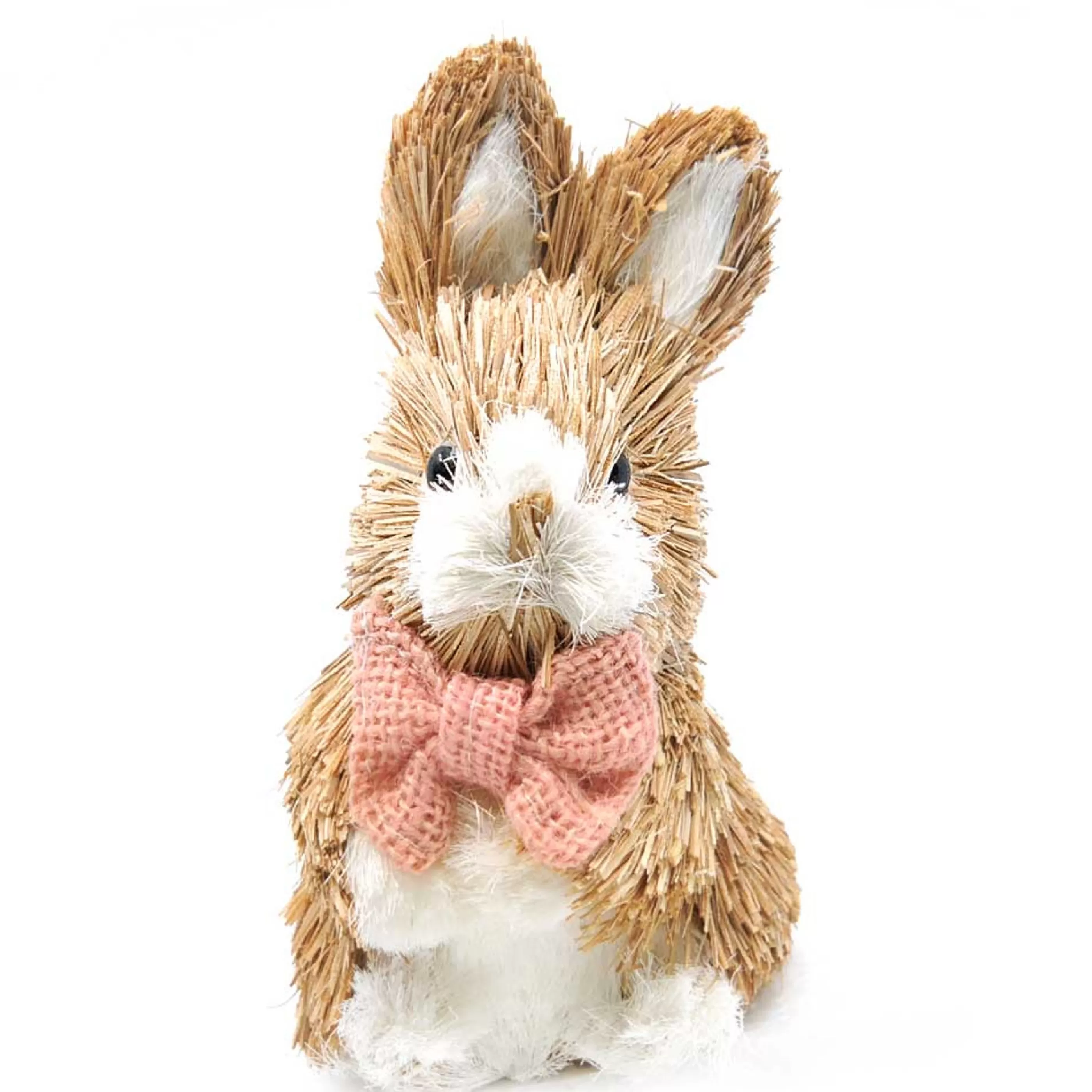 Cheap Easter Town Bunny Rabbit With Pink Bow Tie - 21Cm