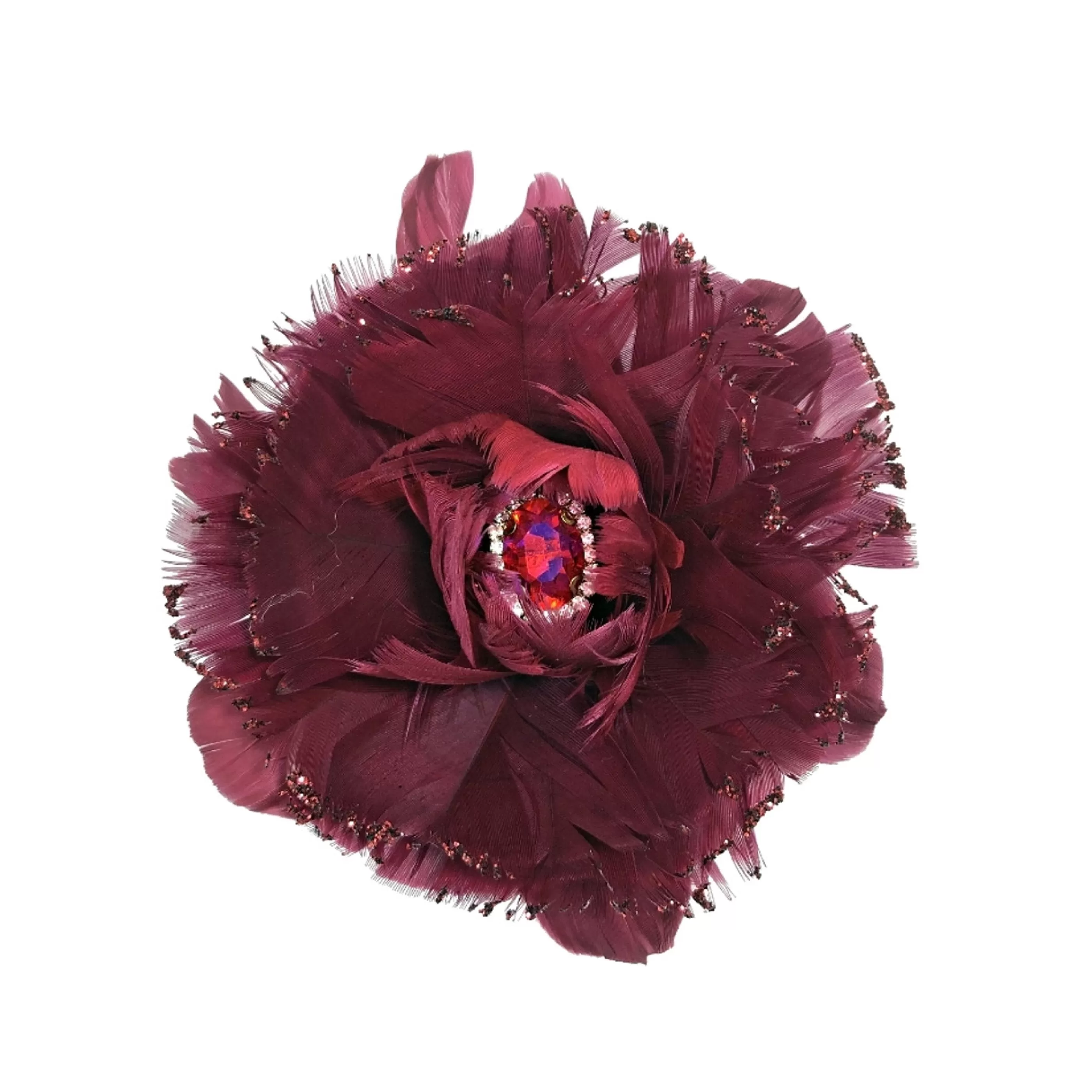 * Floristry | Burgundy Jewelled Flower - 11Cm