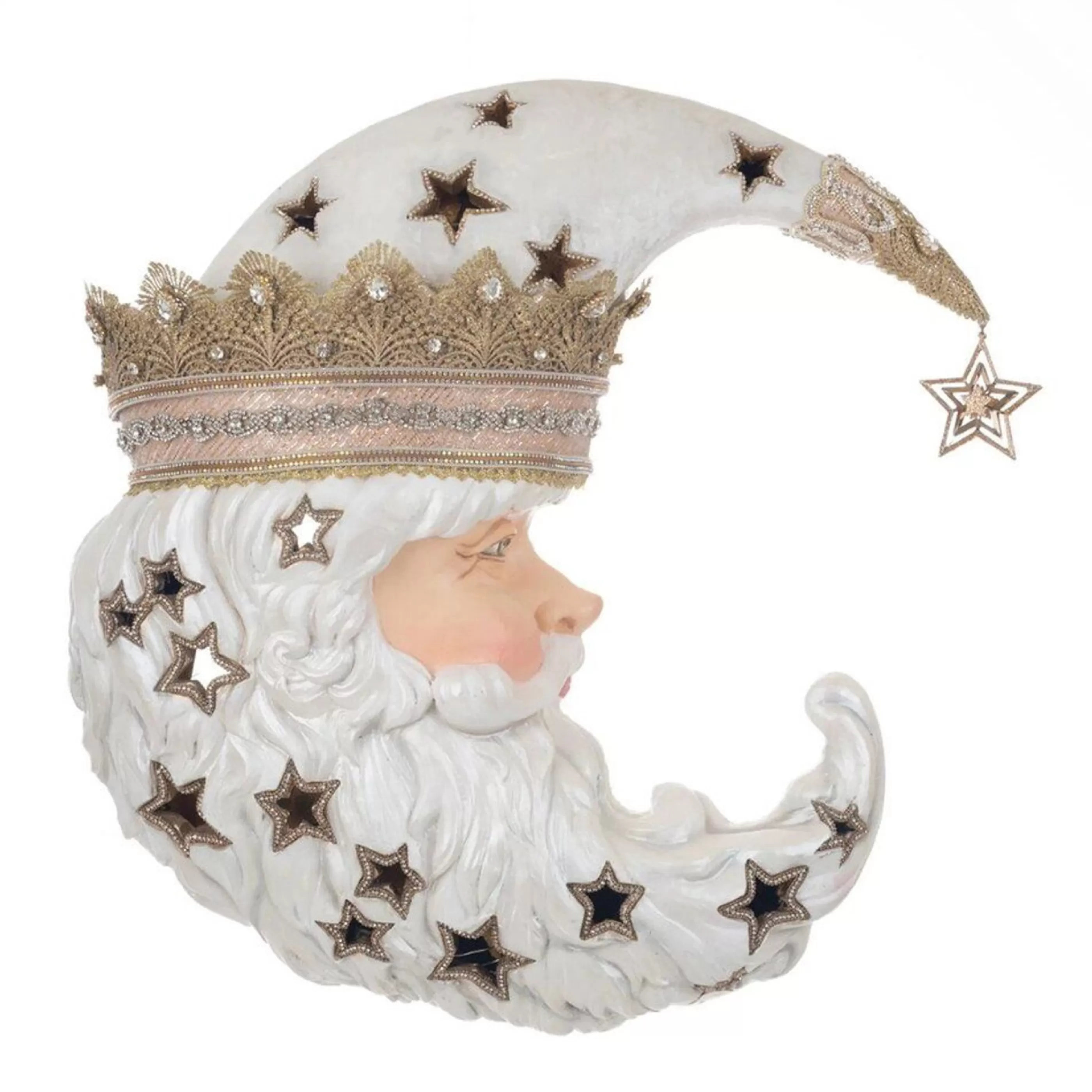 Katherines Collection Wall Signs & Decorations | Celestial Santa Wall Mask With Lights - 53Cm