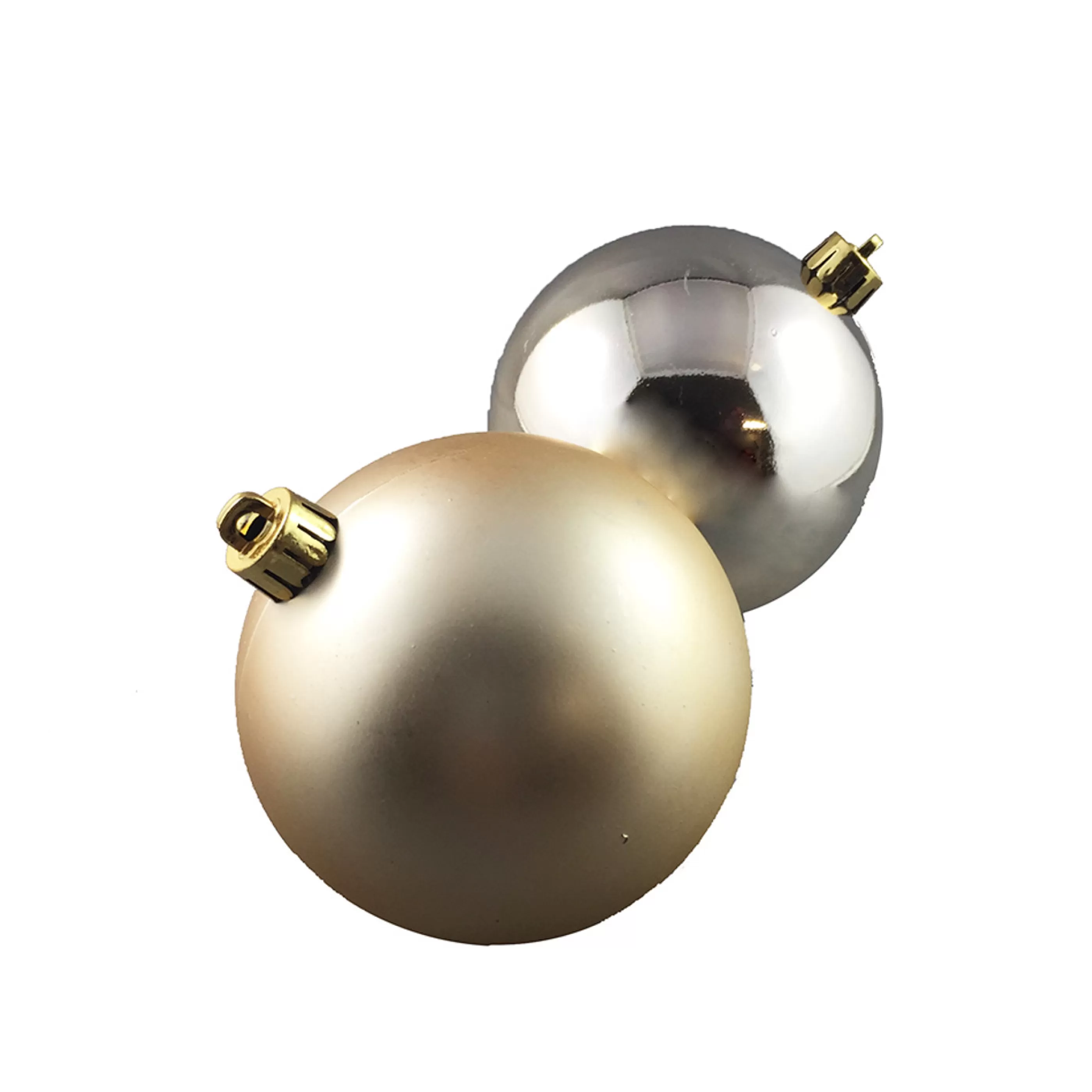 * Hanging Christmas Baubles | Champagne Baubles (Pack Of 12) - 80Mm