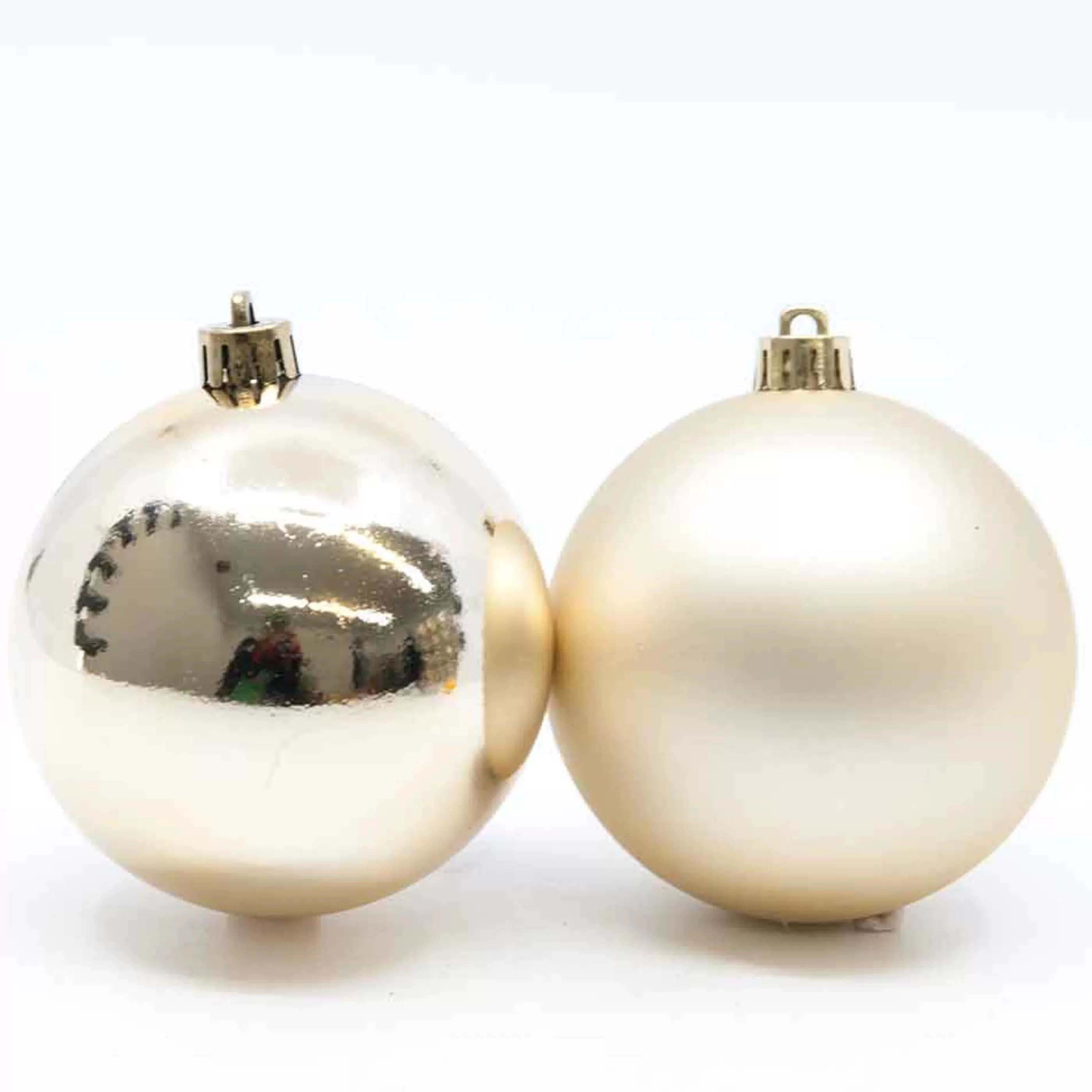 * Hanging Christmas Baubles | Champagne Baubles (Pack Of 12) - 80Mm