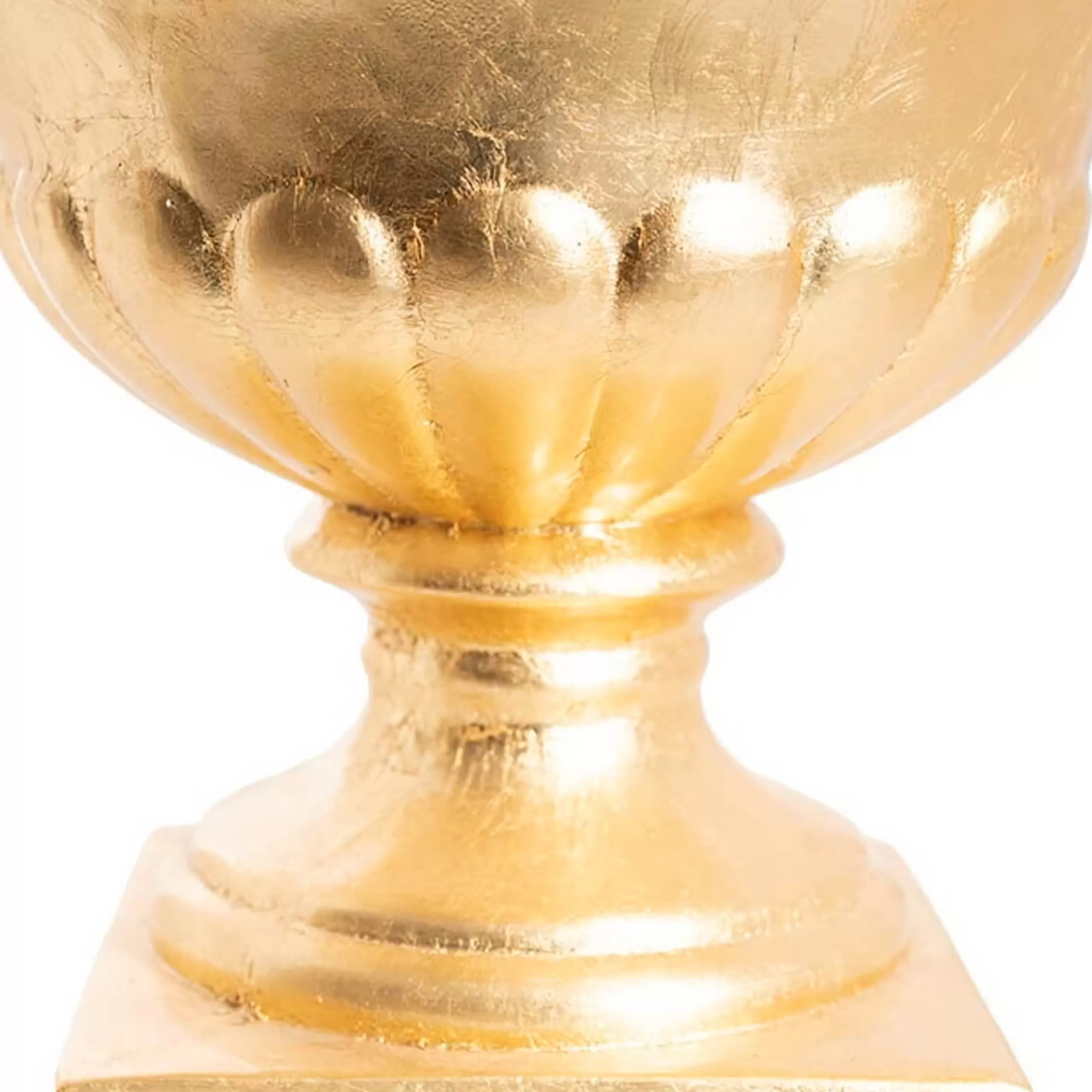 * Table Top Decorations | Champagne Gold Fibreglass Squat Urn - 42Cm