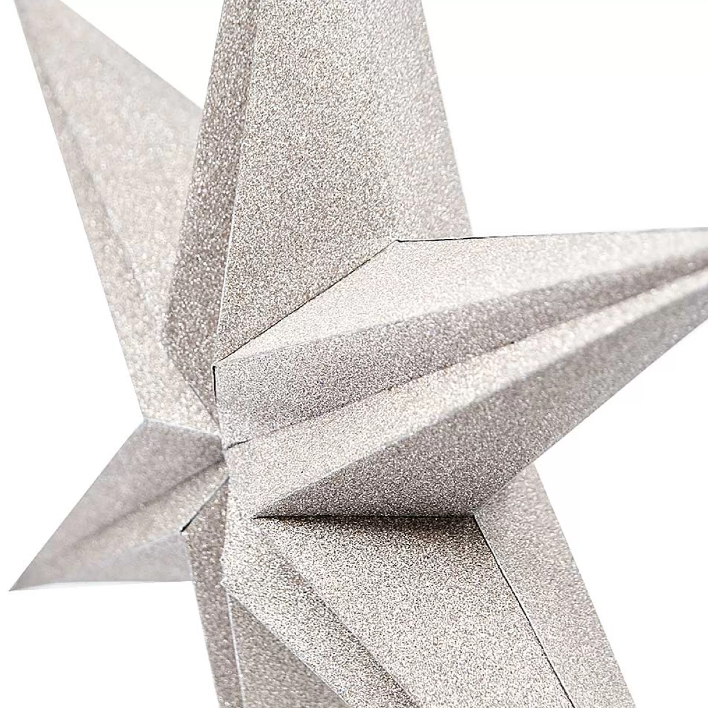 * Hanging Christmas Ornaments | Champagne Hanging Paper Star - 30Cm