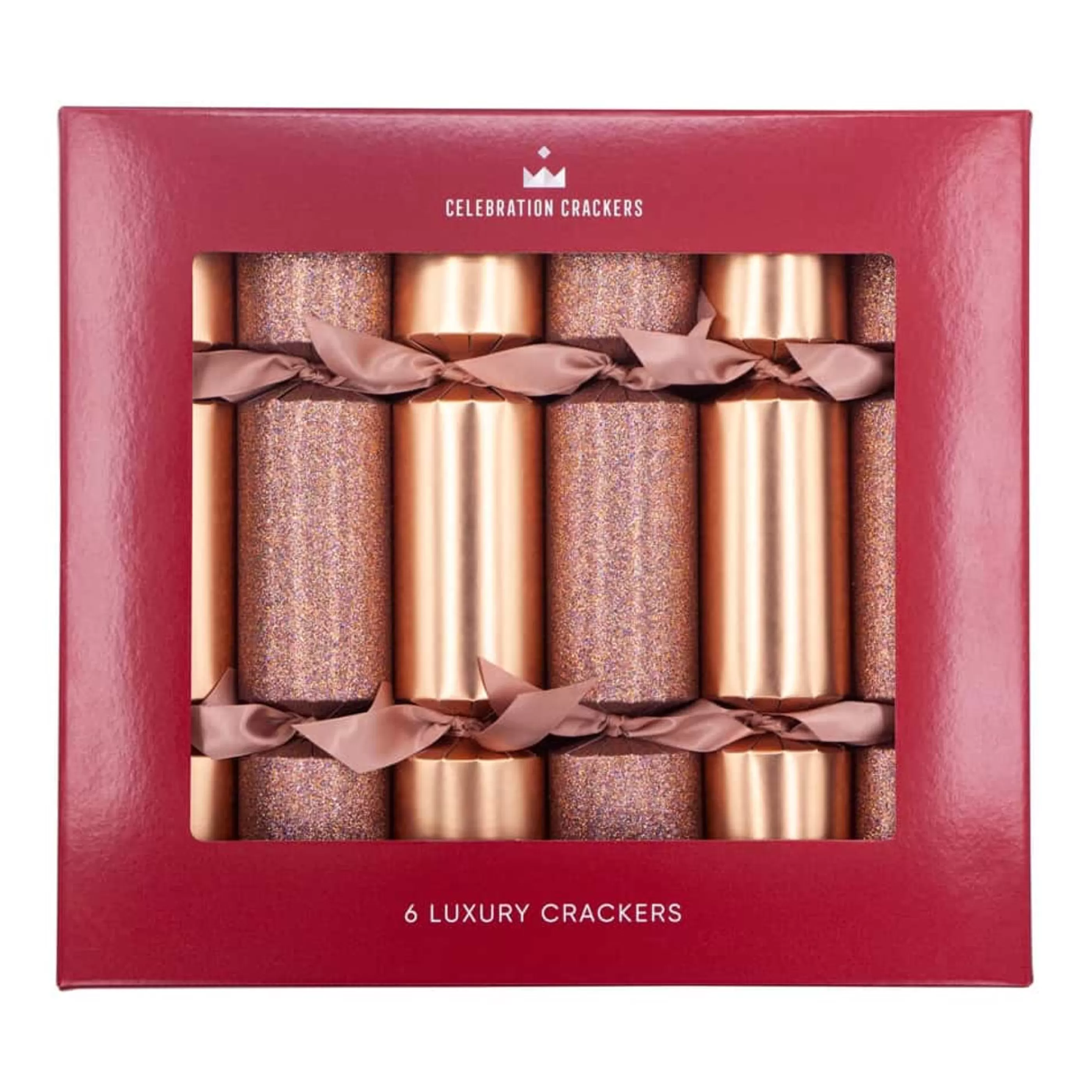 Flash Sale Celebration Crackers Champagne Mix Regency Christmas Crackers (Pack Of 6) - 33Cm