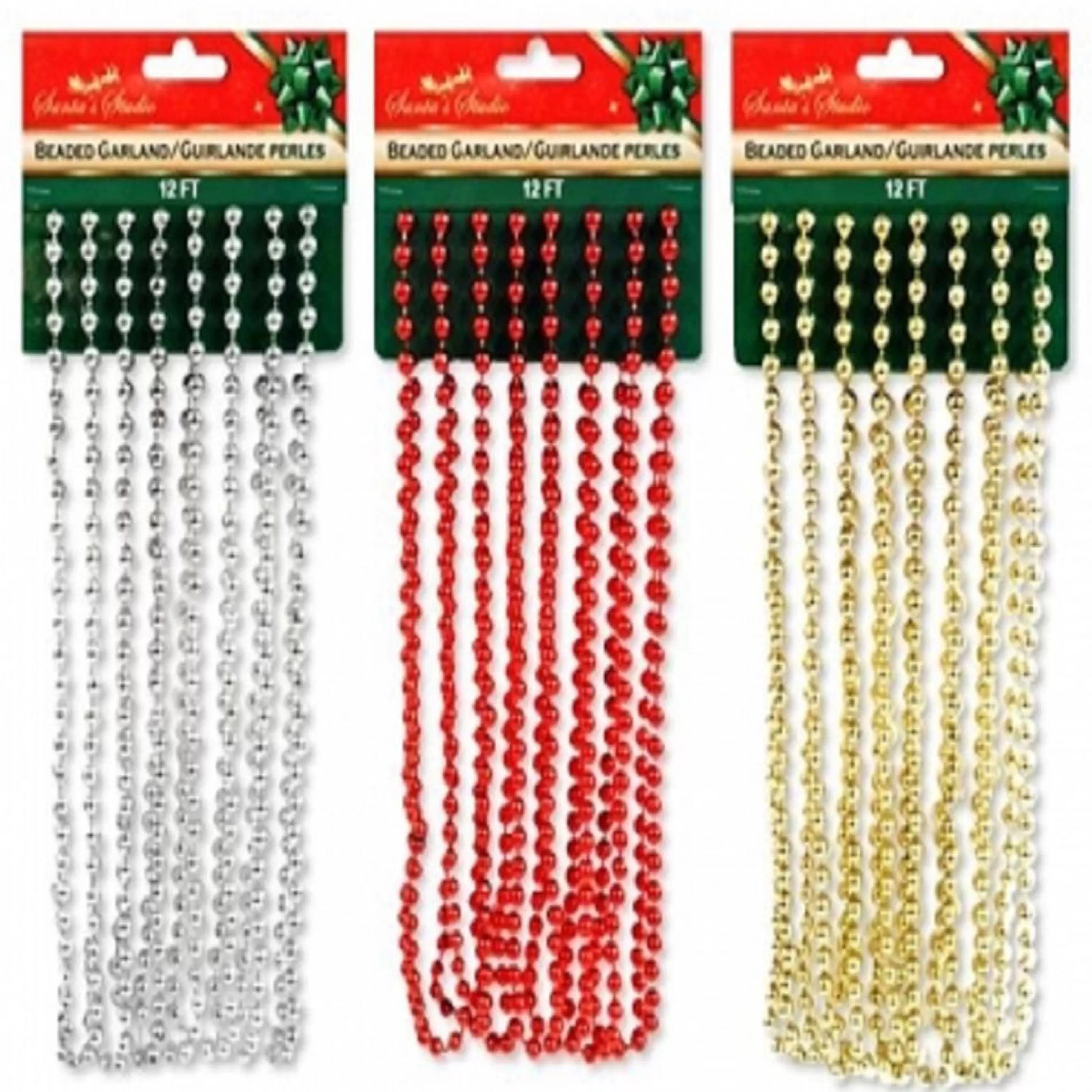 * Garlands | Christmas Beaded Garland (3 Colours) - 365Cm