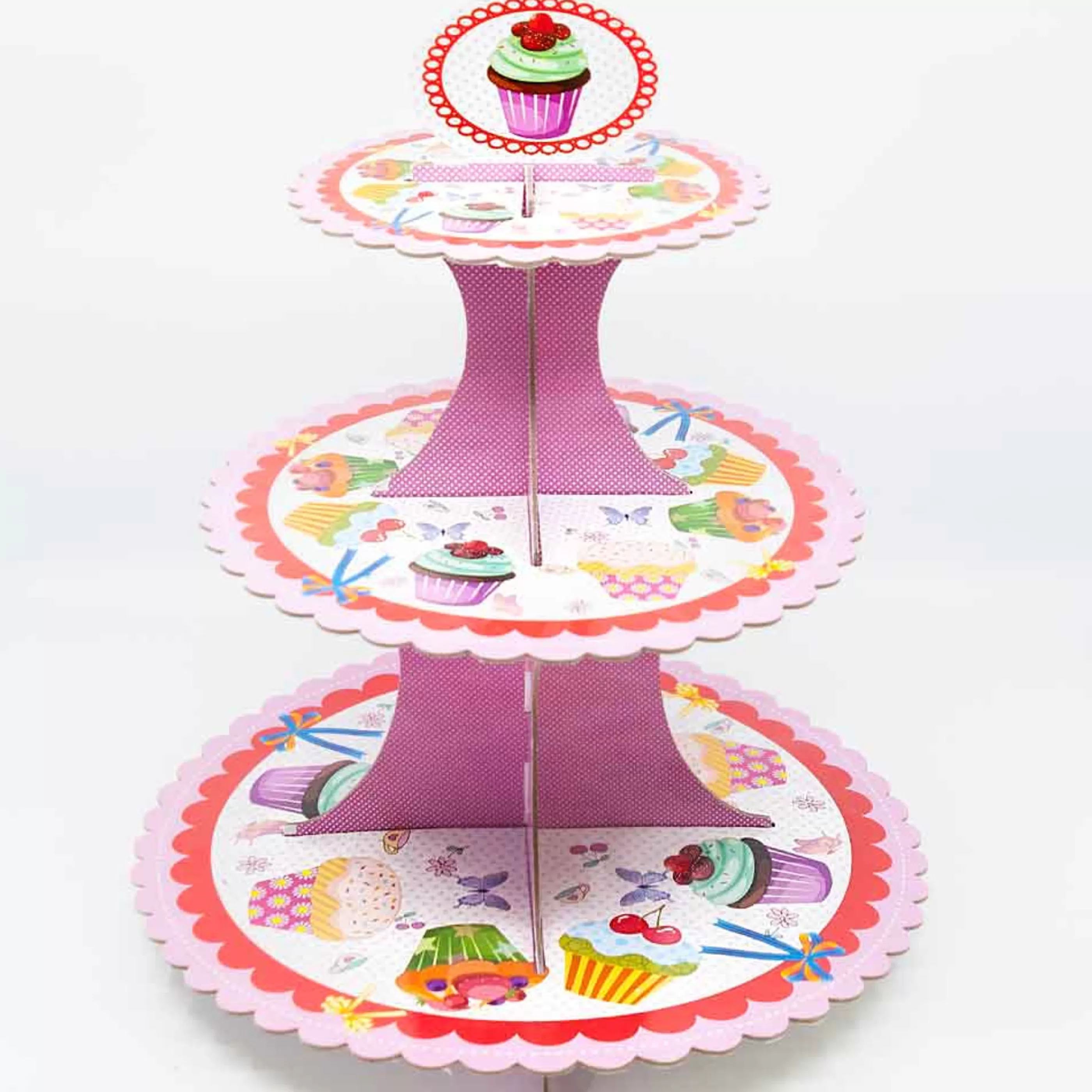 Best Sale * Christmas Cake Stand 3 Tier Printed - 37Cm