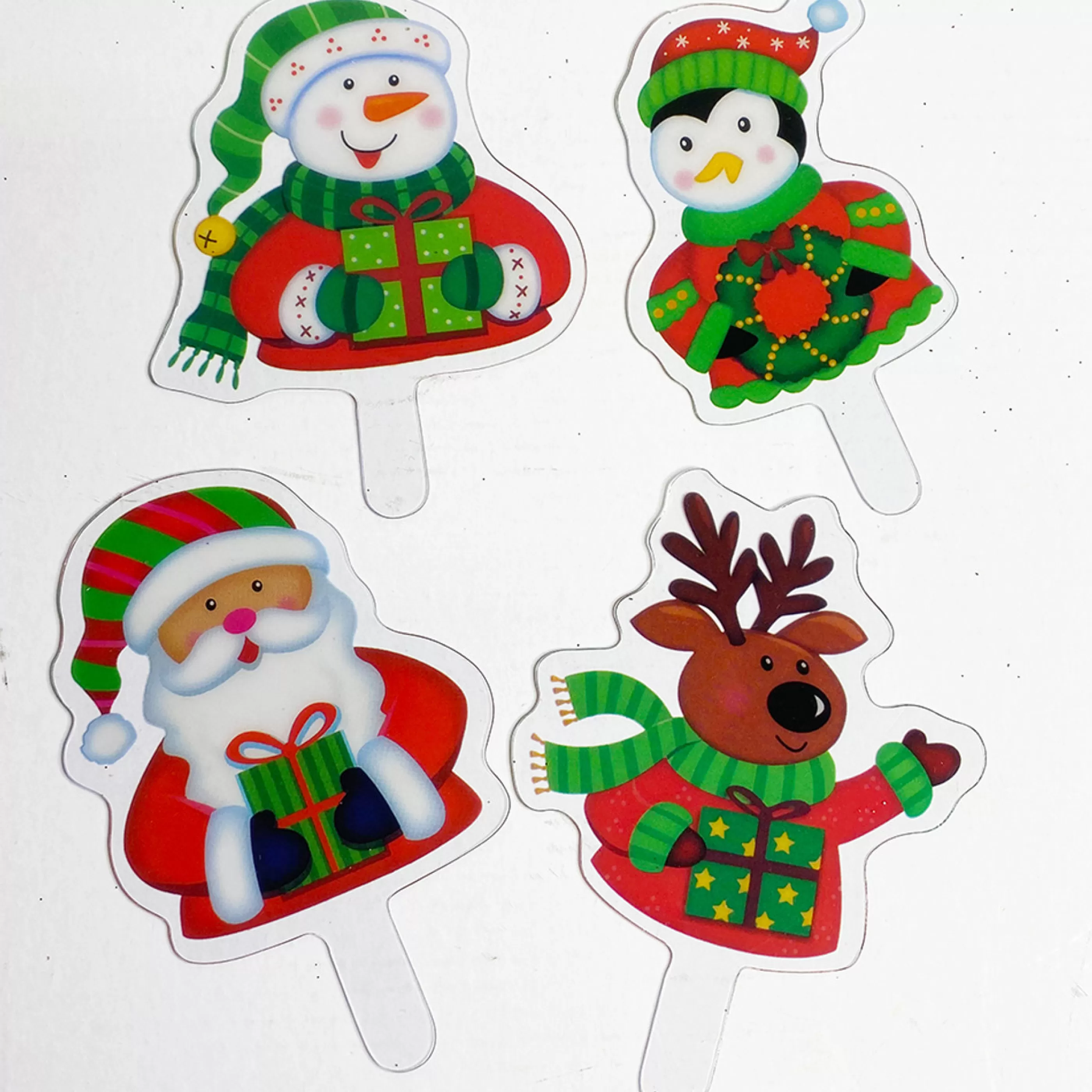 Online * Christmas Cake Toppers Pk4