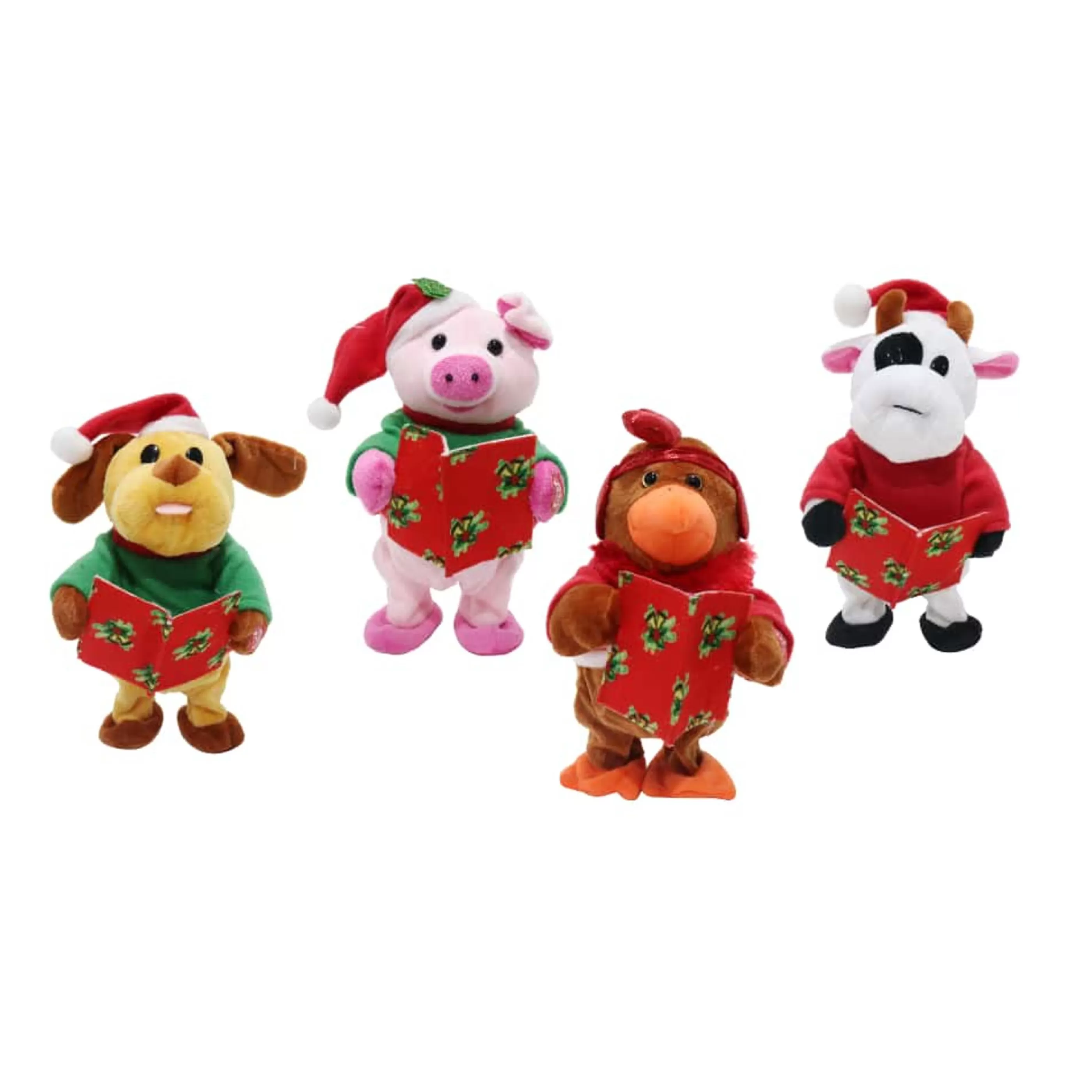 * Christmas Sleigh | Christmas Carol Singing Farmyard Animals (4 Styles) - 20Cm