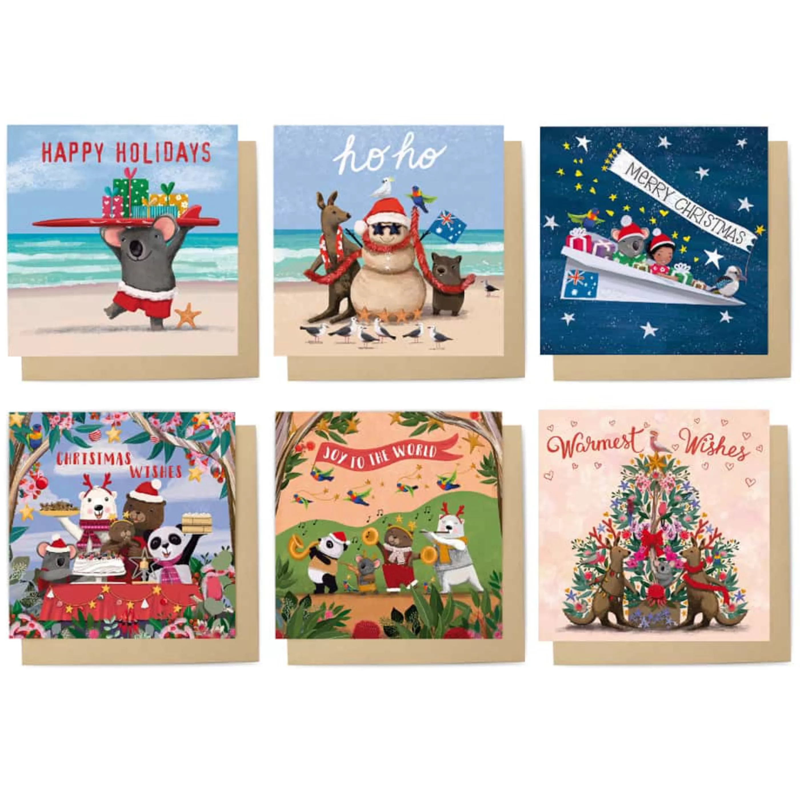 Clearance La La Land Christmas Cuties Card Set (Pack Of 6)